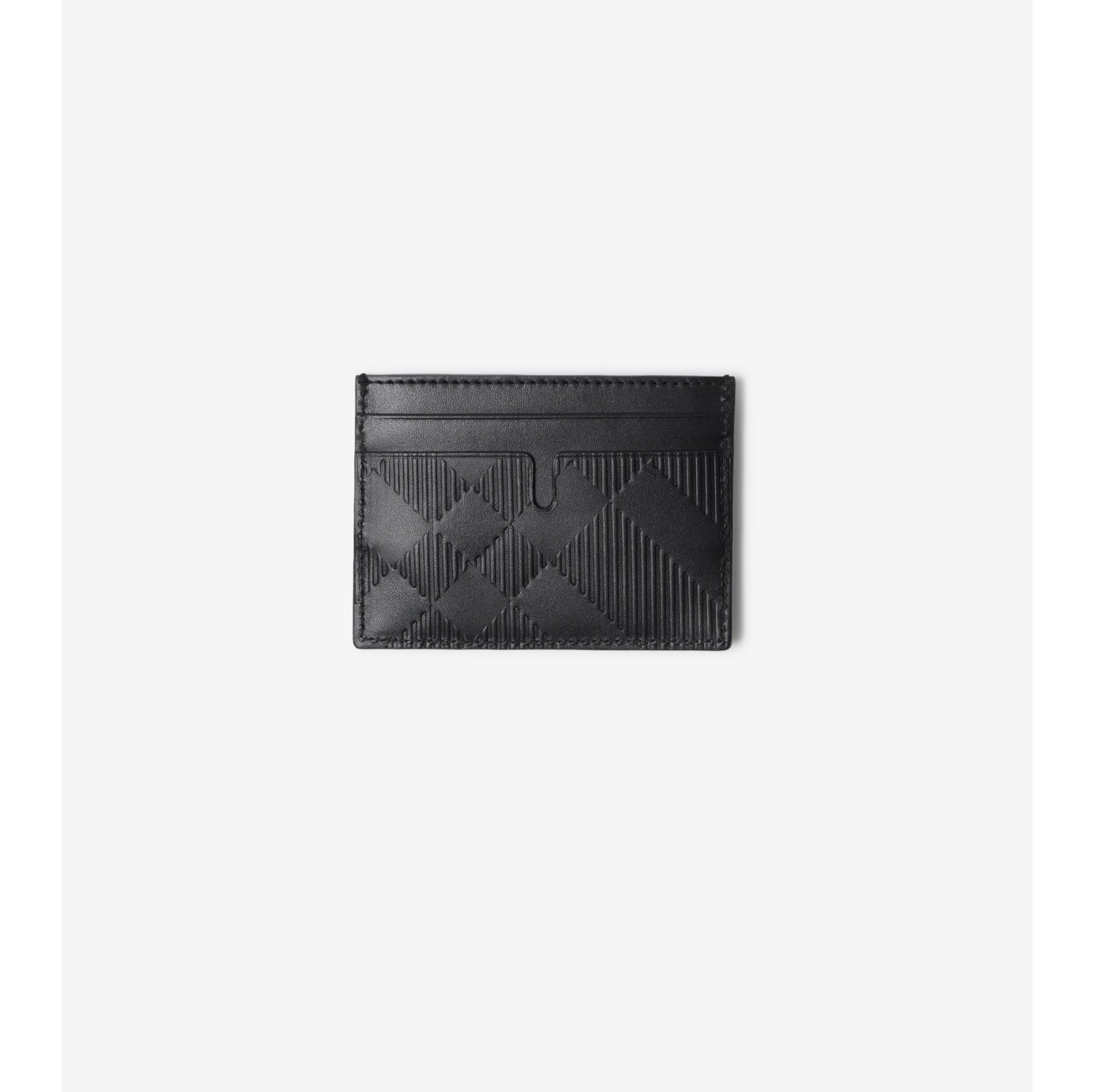 Check Card Case in Black, Leather | Burberry® Official