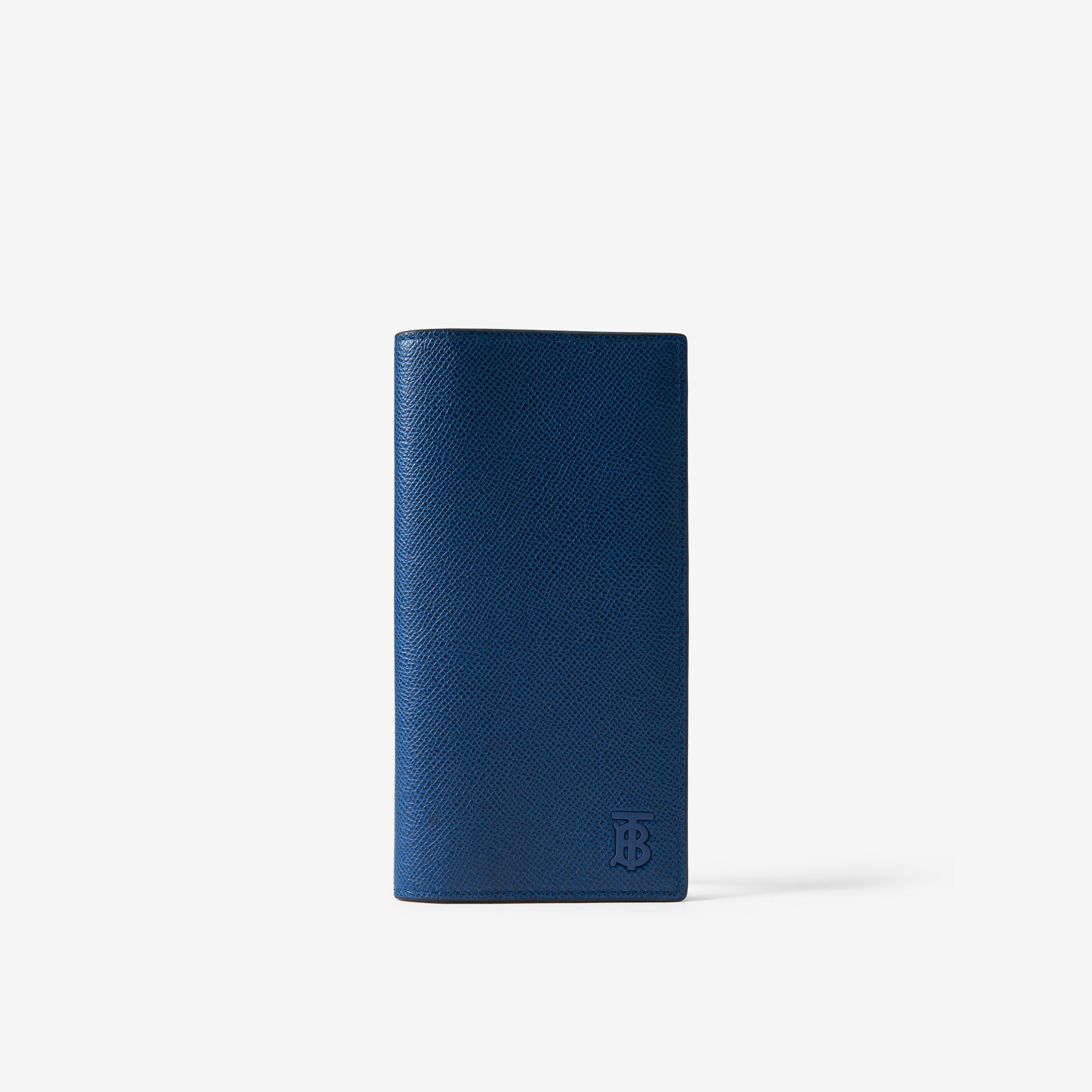 Narbleder-Brieftasche im Kontinentalformat mit Thomas Burberry-Monogramm (Tiefes Marineblau) - Herren | Burberry® - 1