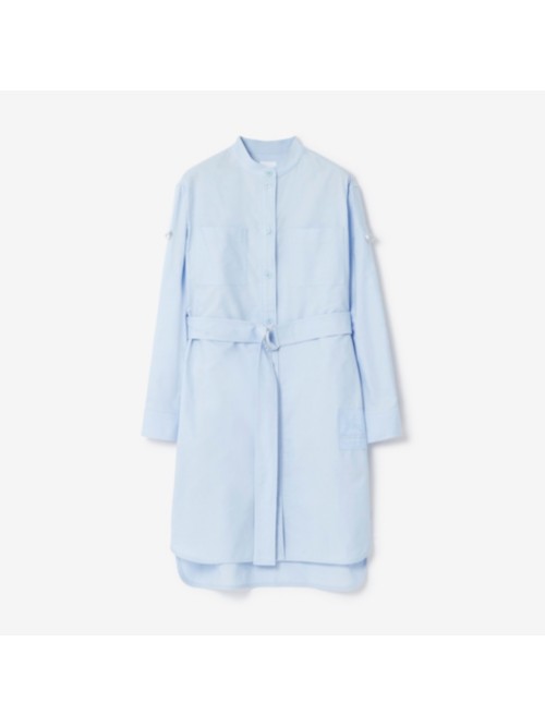 pale blue shirt dress Shirt Dress White / M