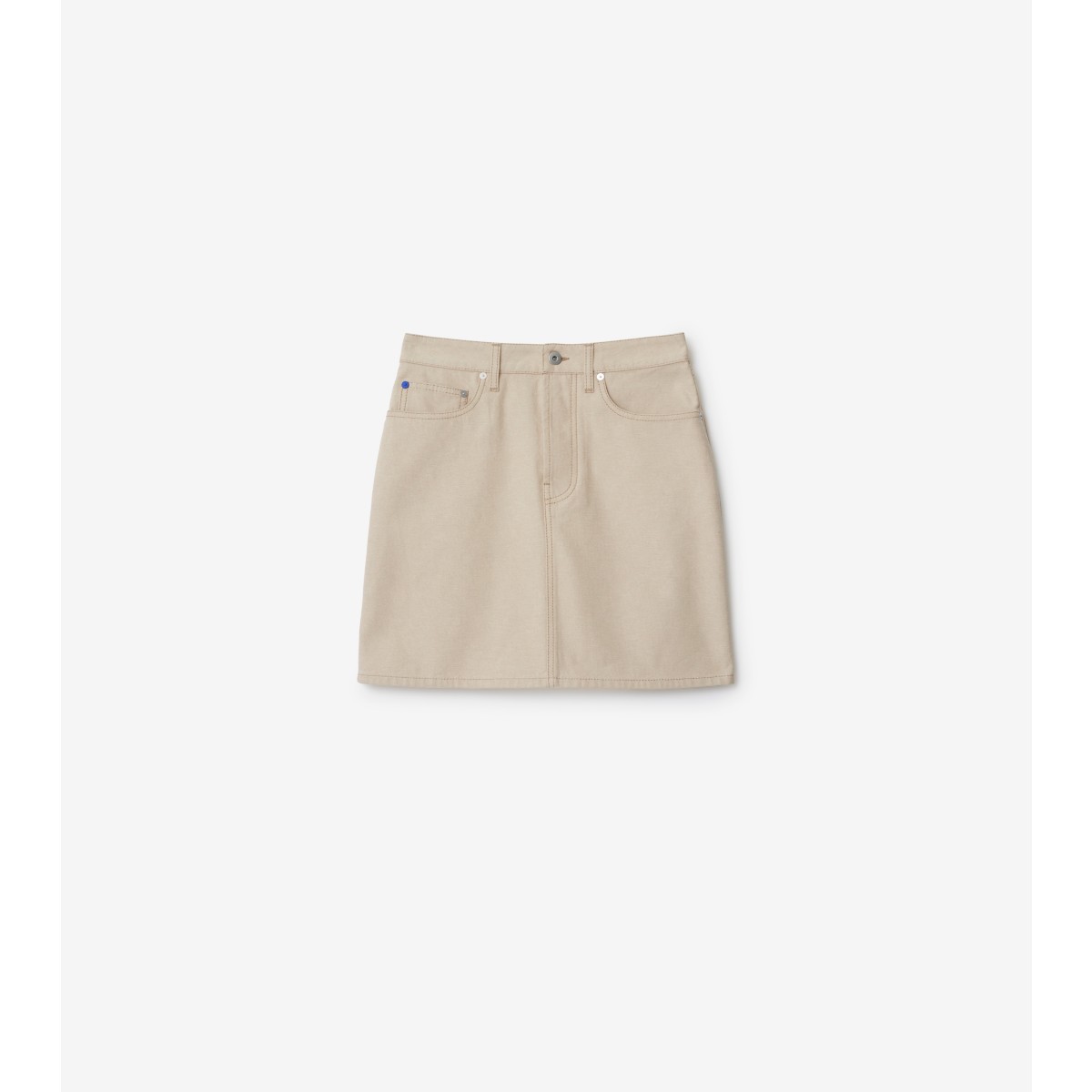 Burberry Ekd Denim Mini Skirt In Brown