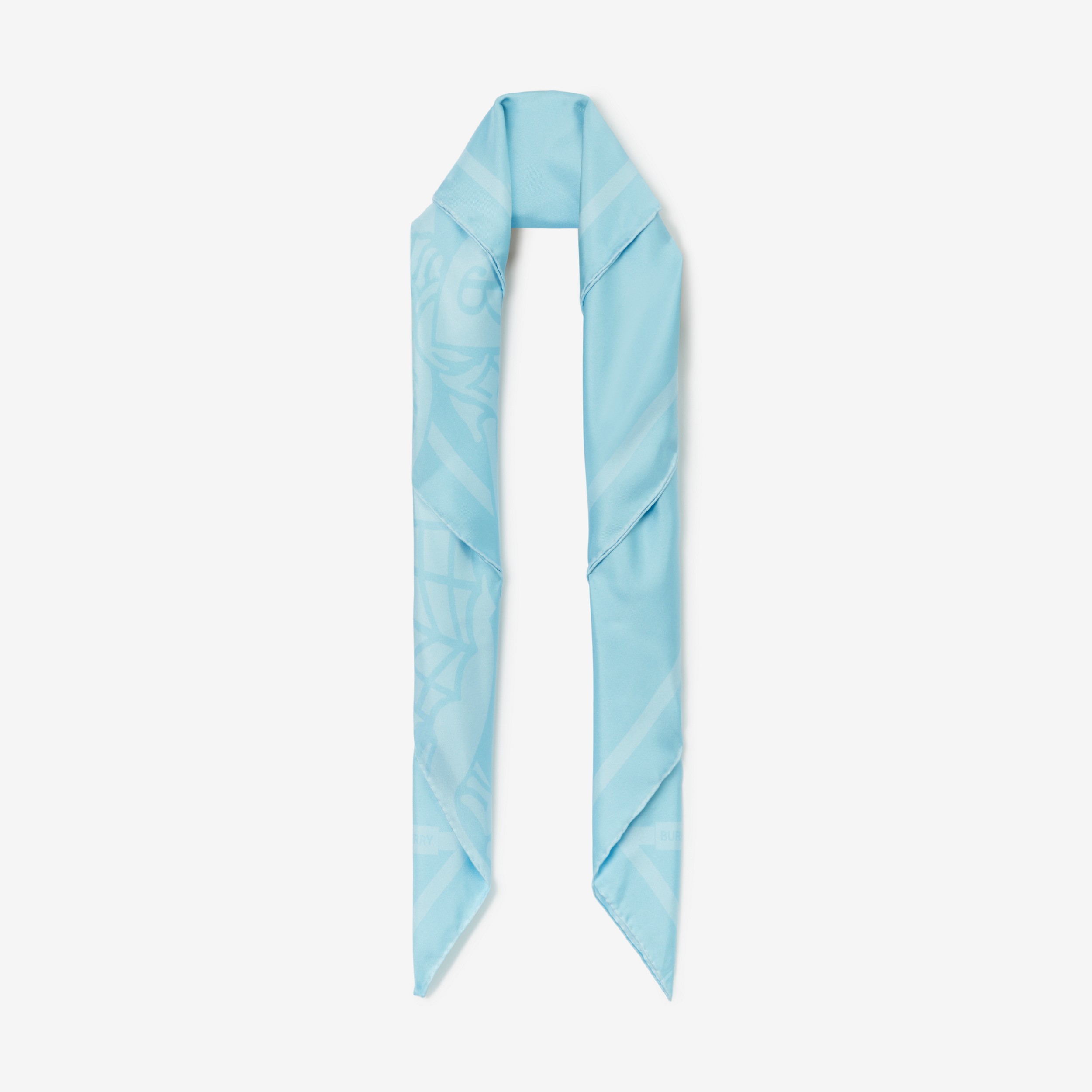 Lenço de seda com estampa EKD (Azul Topásio Intenso) | Burberry® oficial - 2