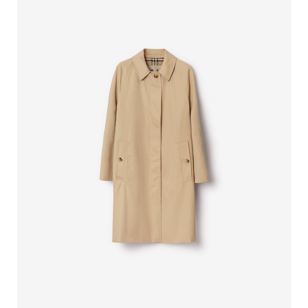 Burberry Mid-length Camden Heritage Car Coat In Honey