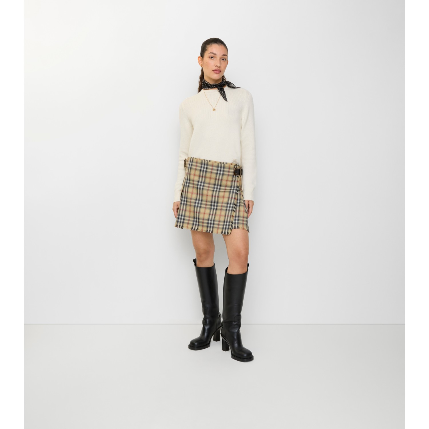 Check Wool Mini Kilt