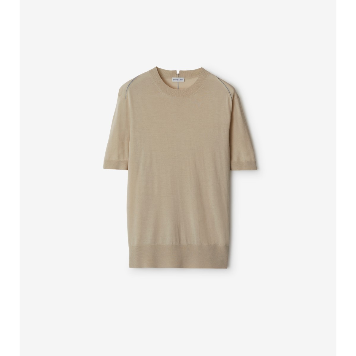 Burberry Wool T-shirt In Oat