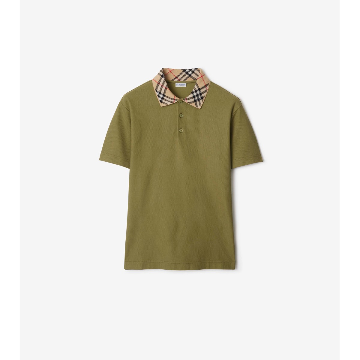 Burberry Organic Cotton Blend Polo Shirt In Green
