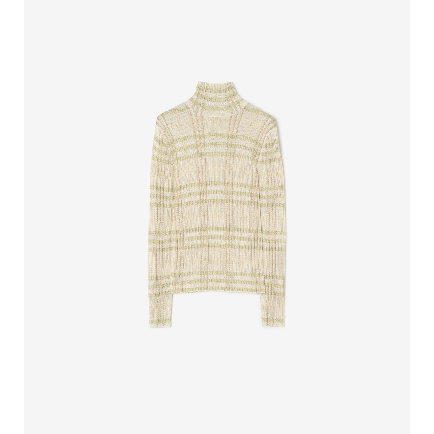 Check Viscose Turtleneck Sweater