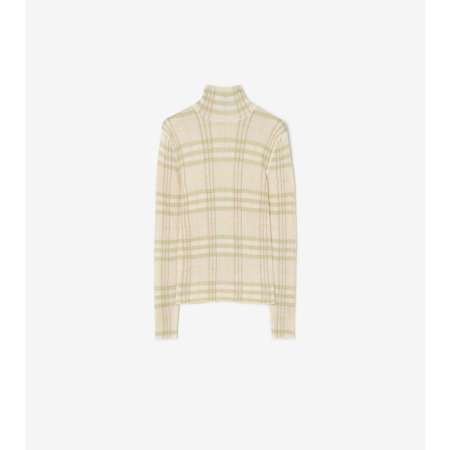 Check Viscose Turtleneck Sweater