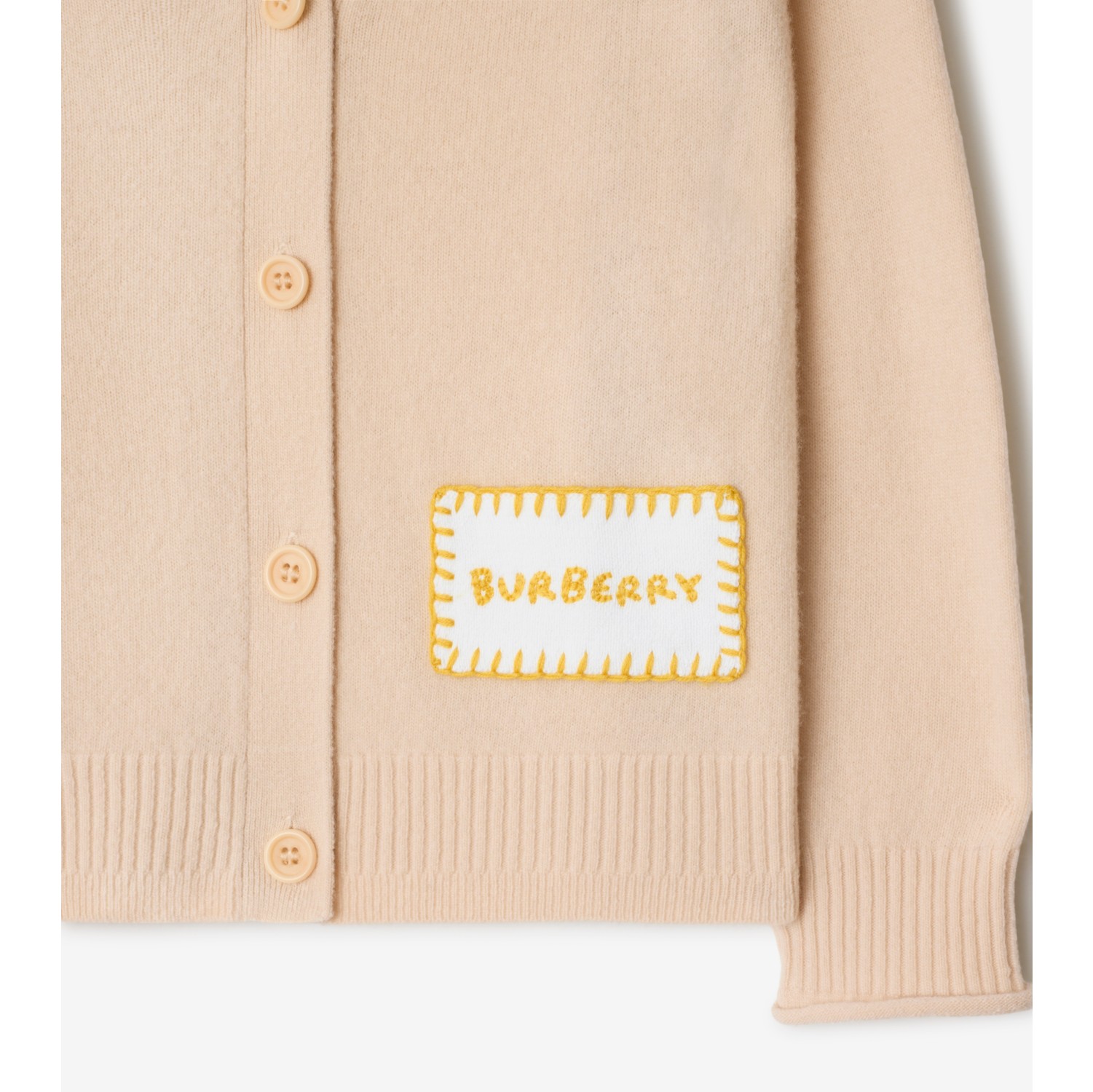 Logo Patch Wool Cardigan