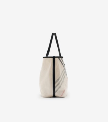 トートバッグ Burberry Highlands Medium Tote Medium Highlands Tote in Sand - Women, Cotton, Linen