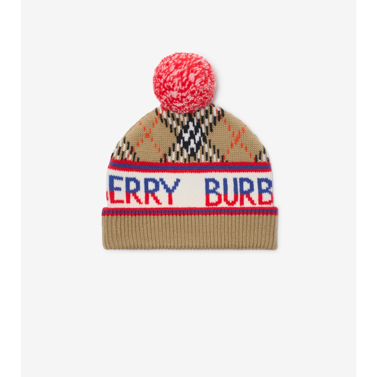  Check Wool Blend Beanie