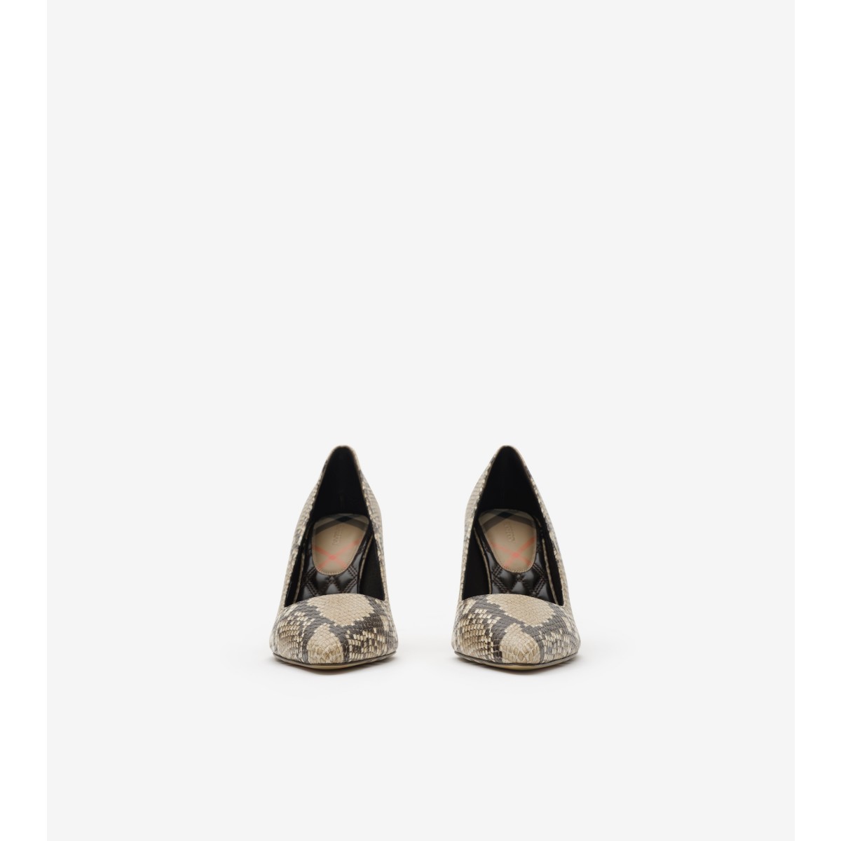  Check Python-print Leather Dame High Pumps​