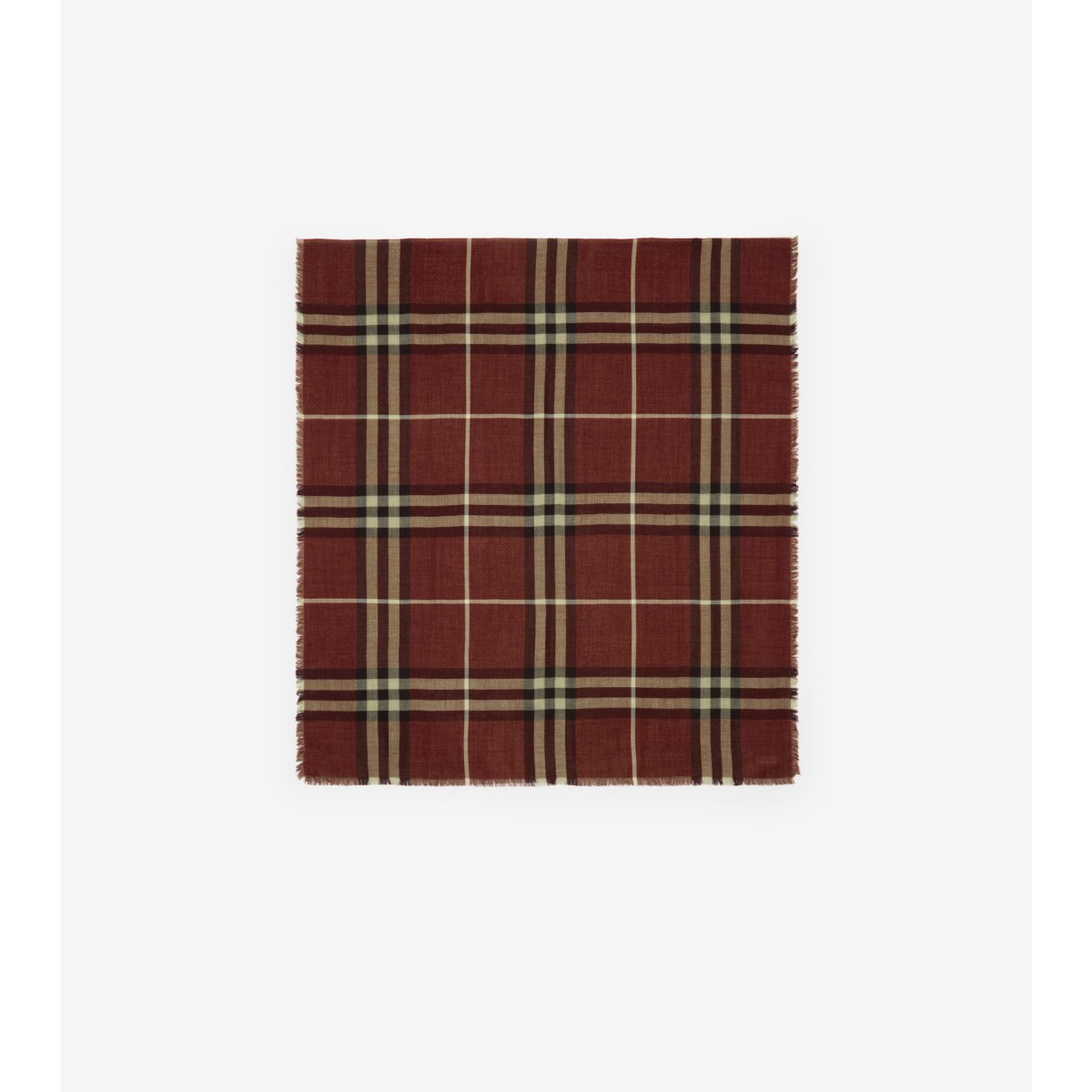  Check Wide Reversible Wool Silk Scarf