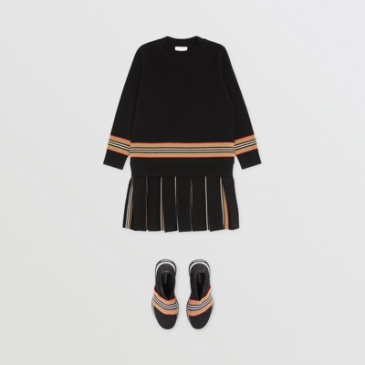 Icon Stripe Panel Merino Wool Sweater | Burberry Icon Stripe Panel Merino Wool Sweater | Burberry