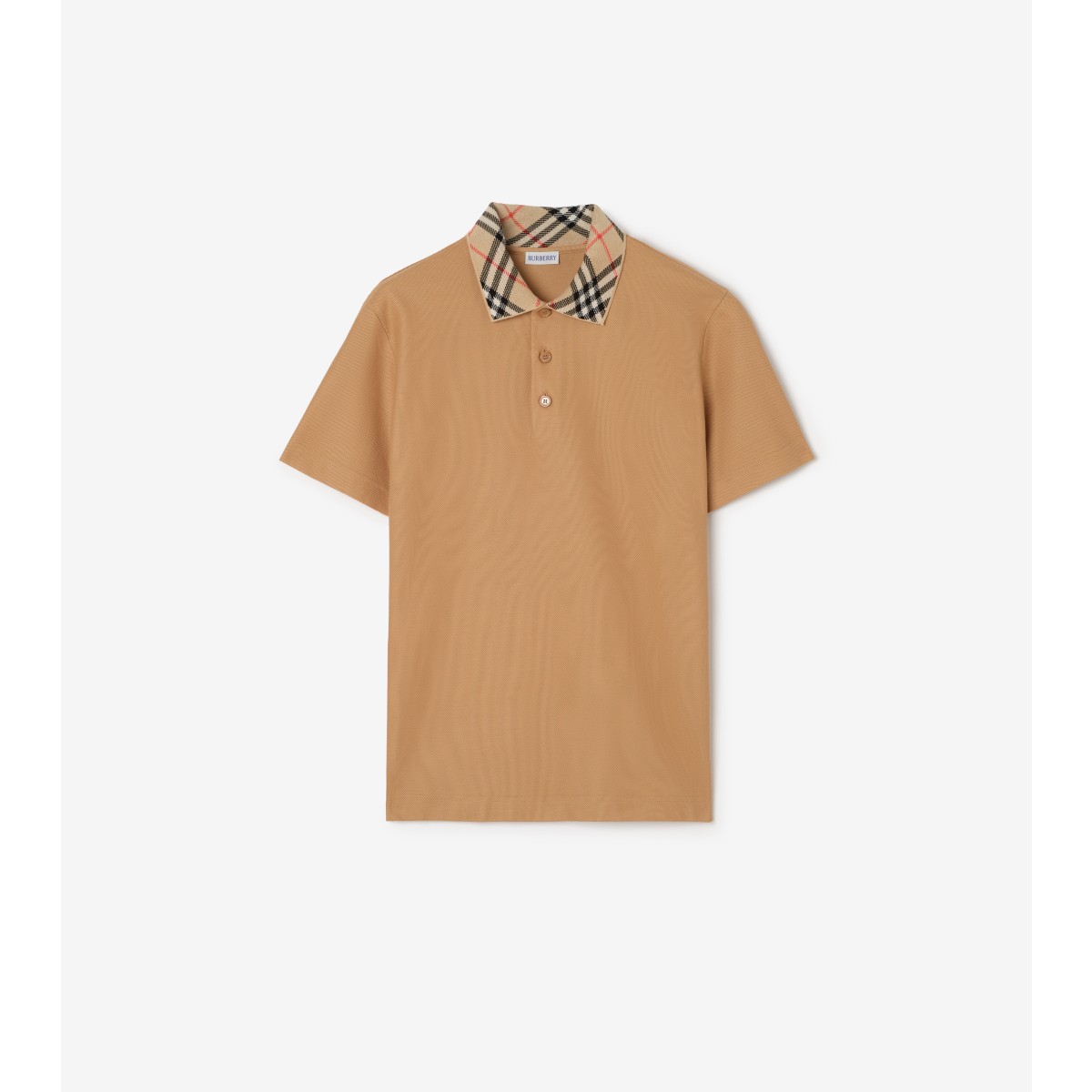  Check Collar Cotton Polo Shirt
