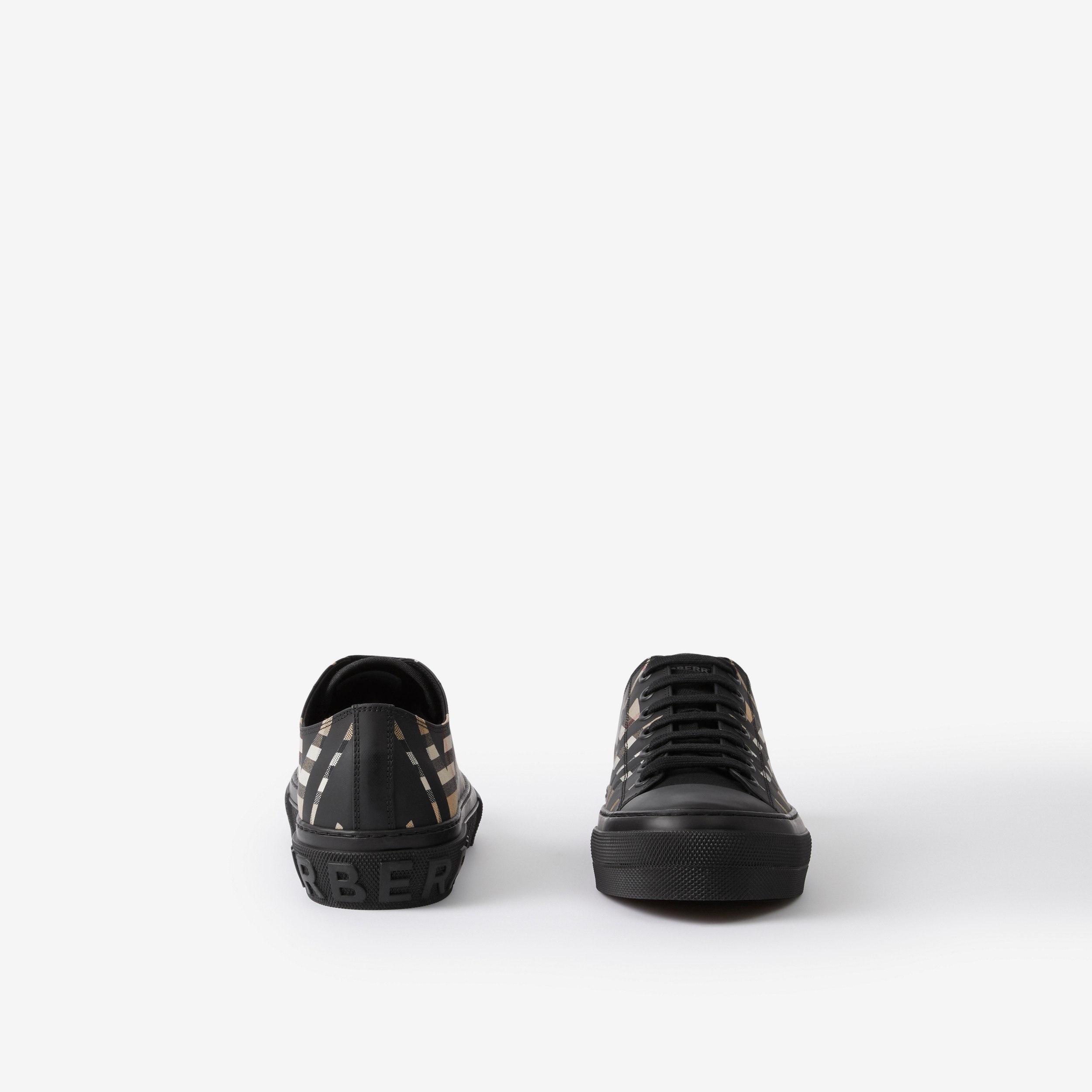 Sneakers en coton Check scindé (Beige D'archive) - Homme | Site officiel Burberry® - 4
