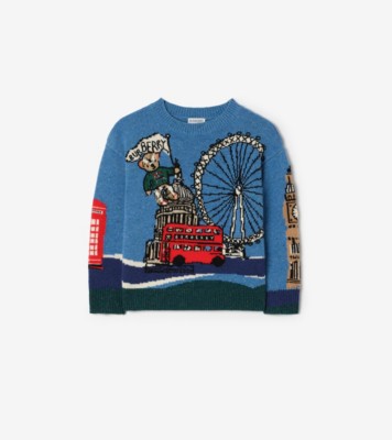 Burberry ロンドンベア ウールブレンドセーター (スカイブルー) | Burberry®公式サイト