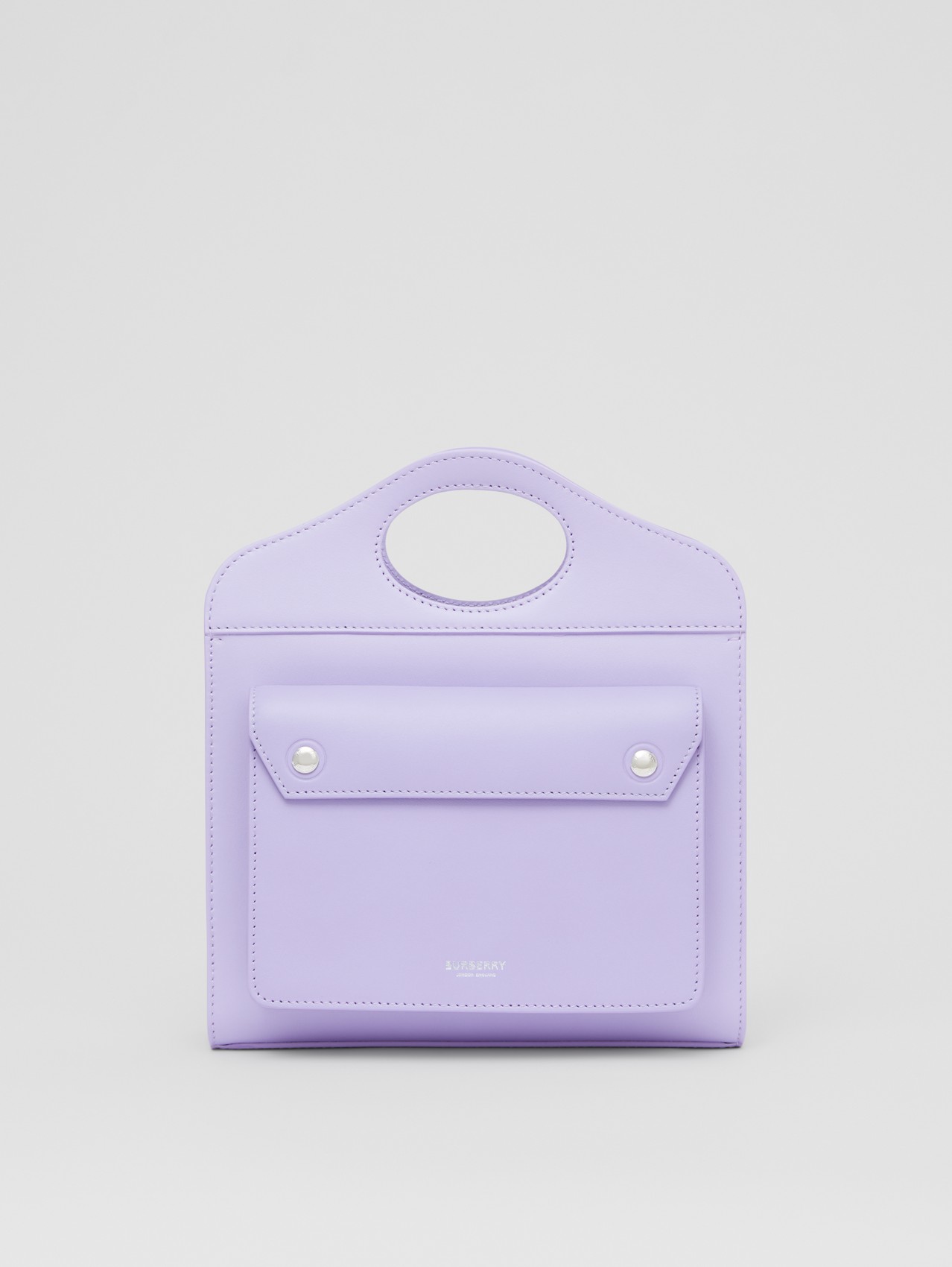 Mini Leather Pocket Bag in Soft Violet