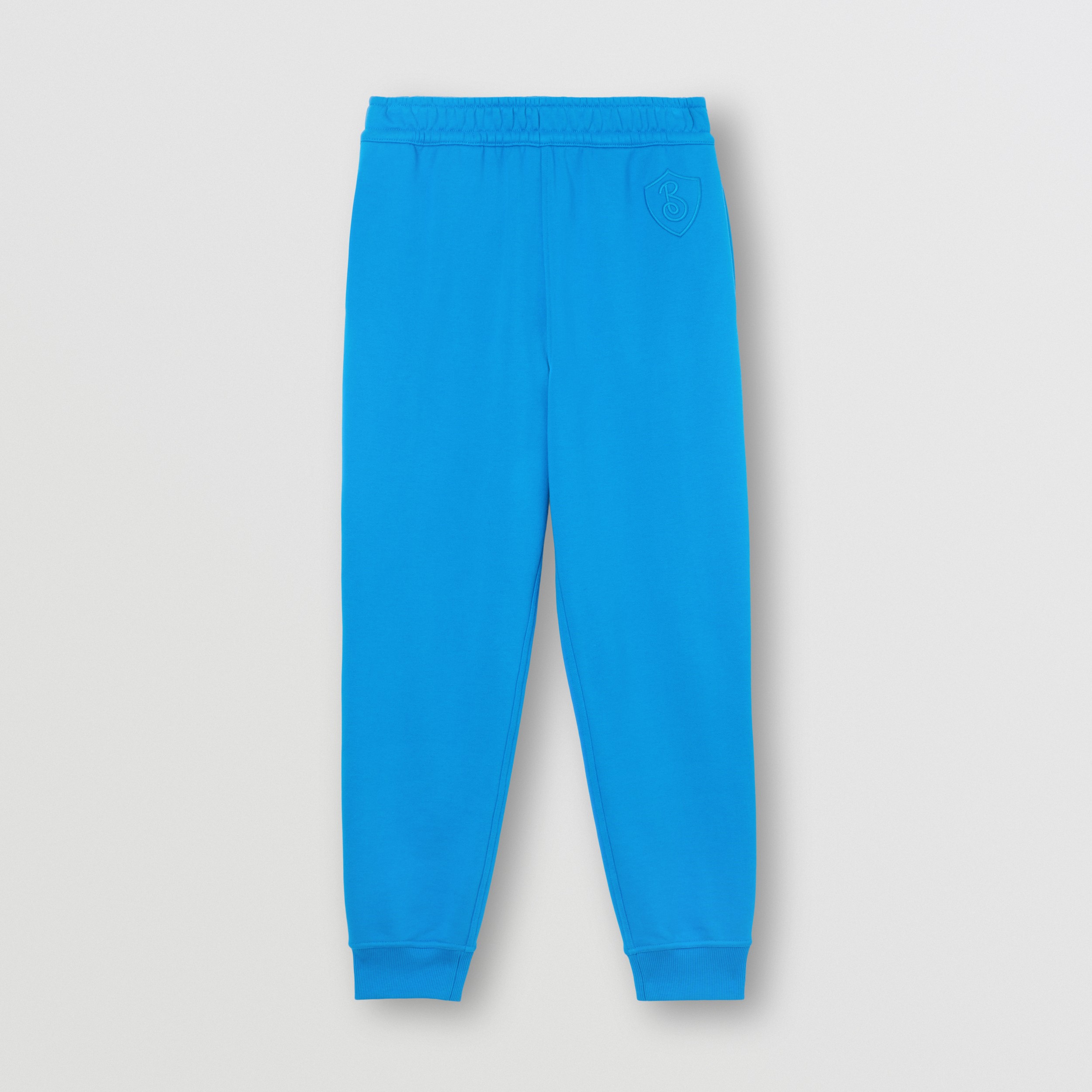 Embroidered Letter Motif Cotton Jogging Pants in Vivid Blue - Women | Burberry® Official - 2