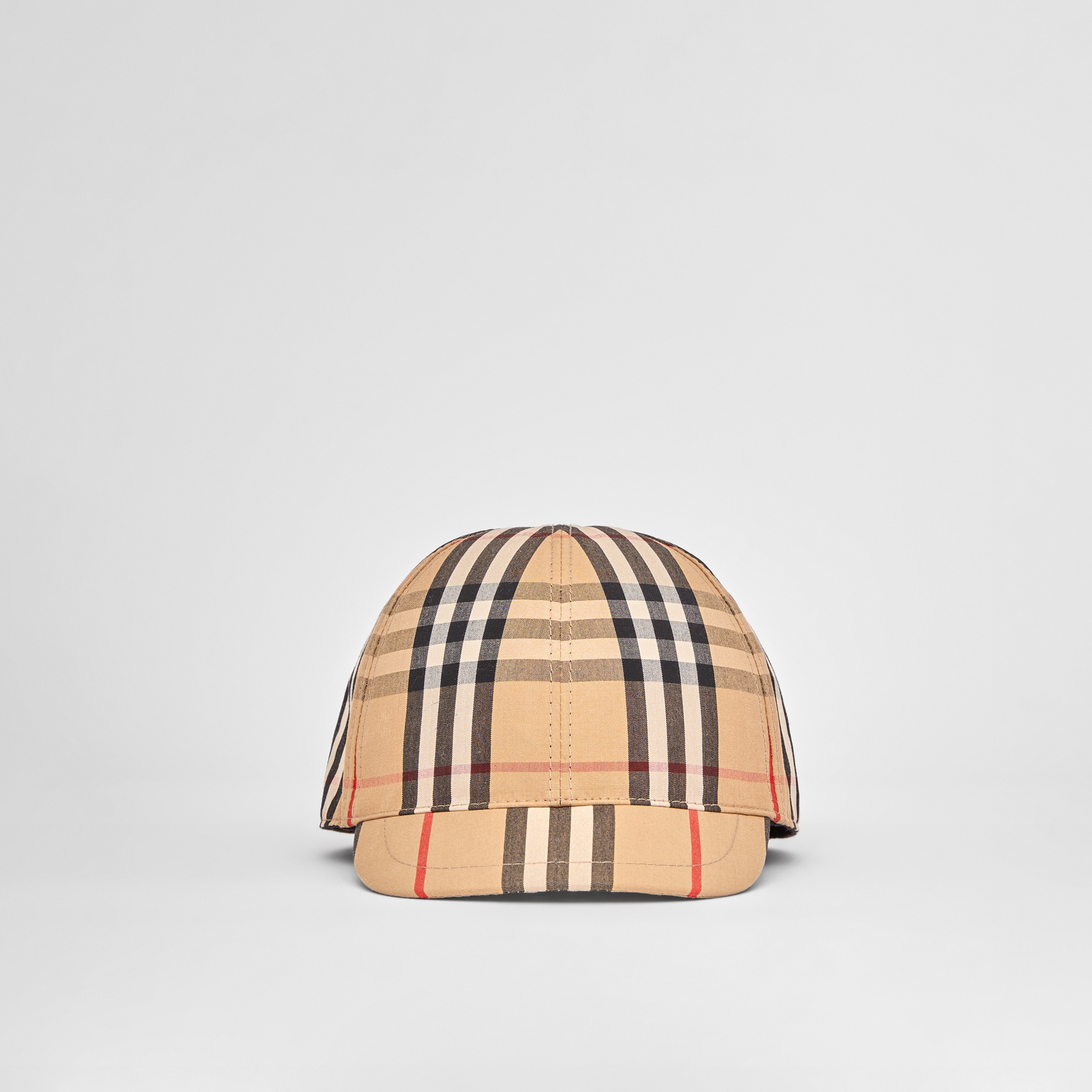 Vintage 格纹拼标志性条纹棉质棒球帽 (典藏米色) - 儿童 | Burberry® 博柏利官网 - 1