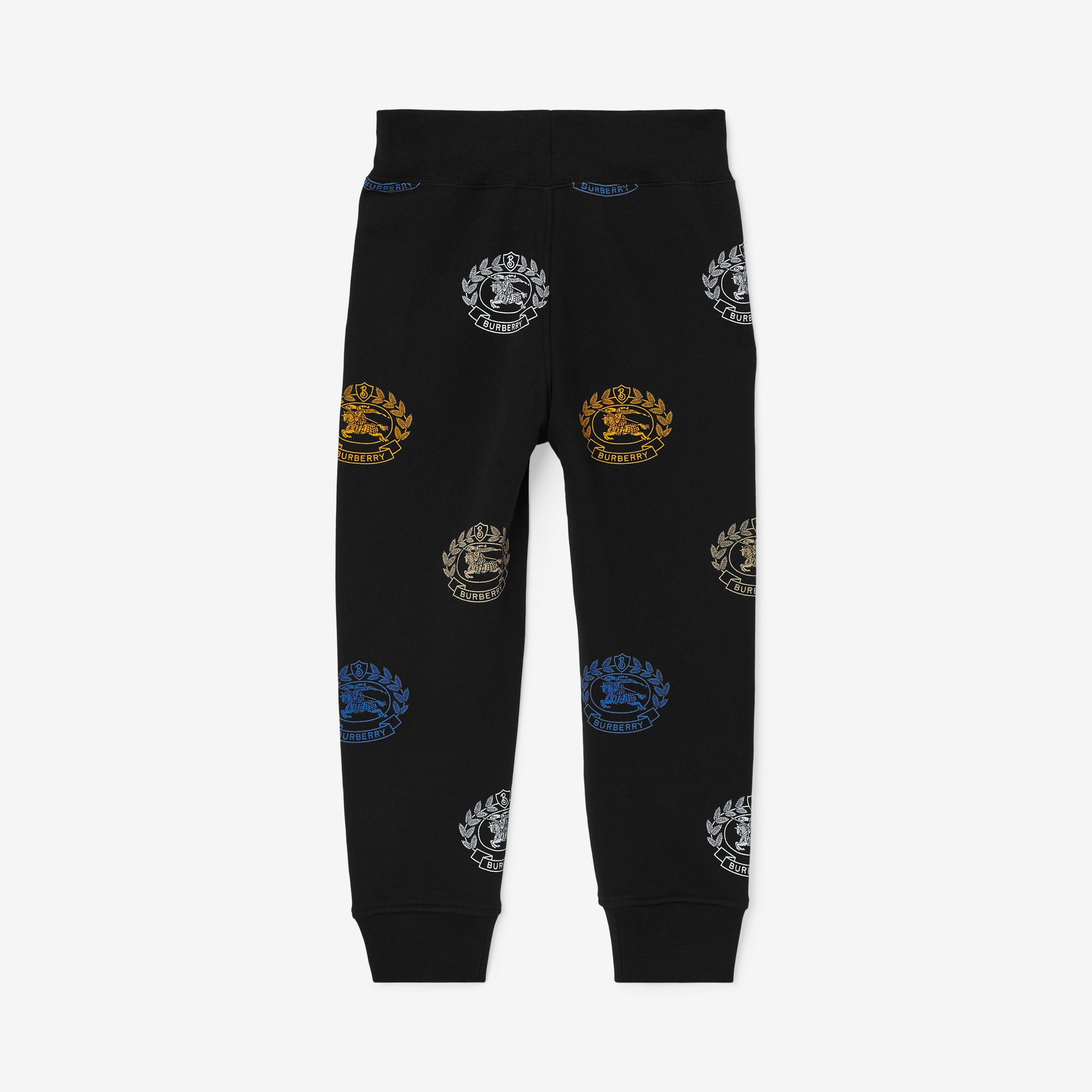 Pantalones de jogging en algodón con emblemas Equestrian Knight (Negro) | Burberry® oficial - 2