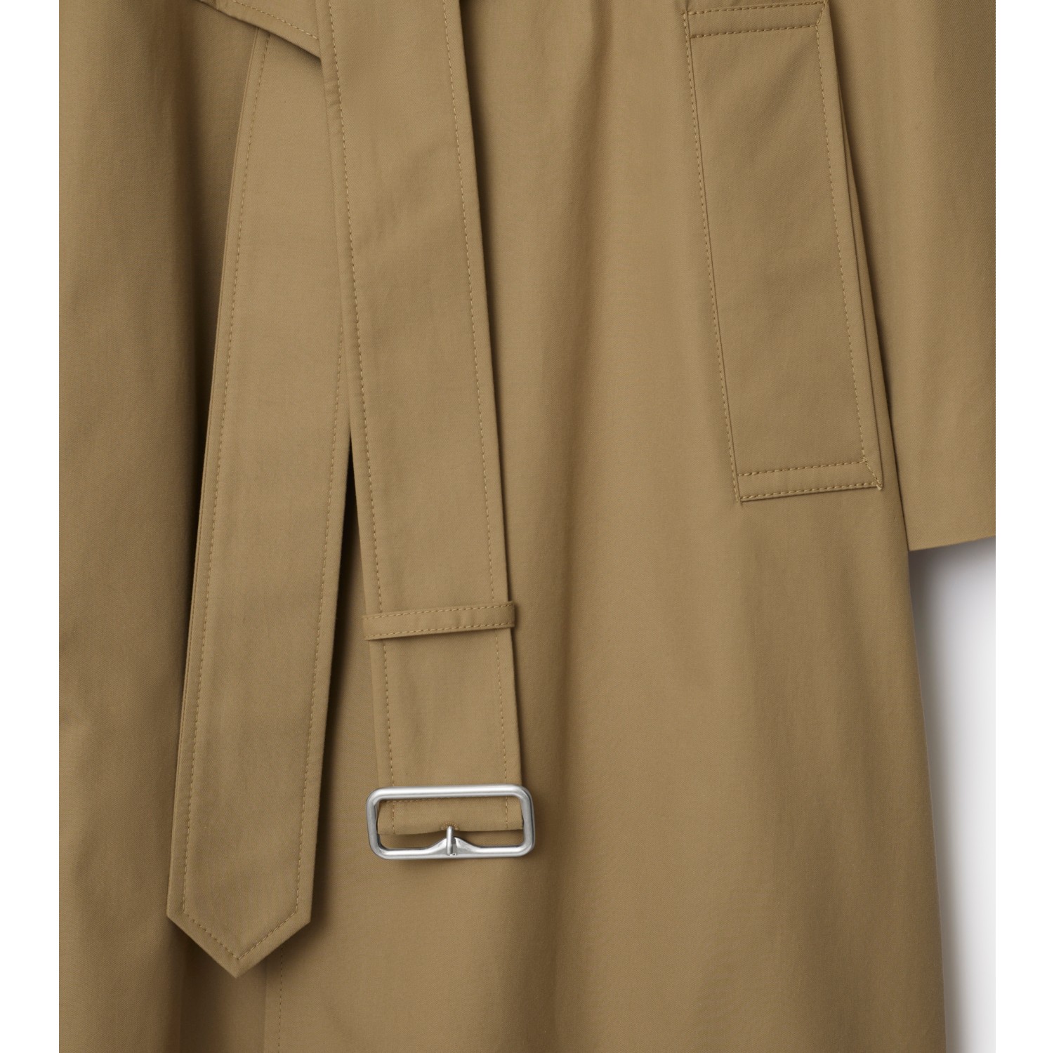 Car coat lungo in gabardine