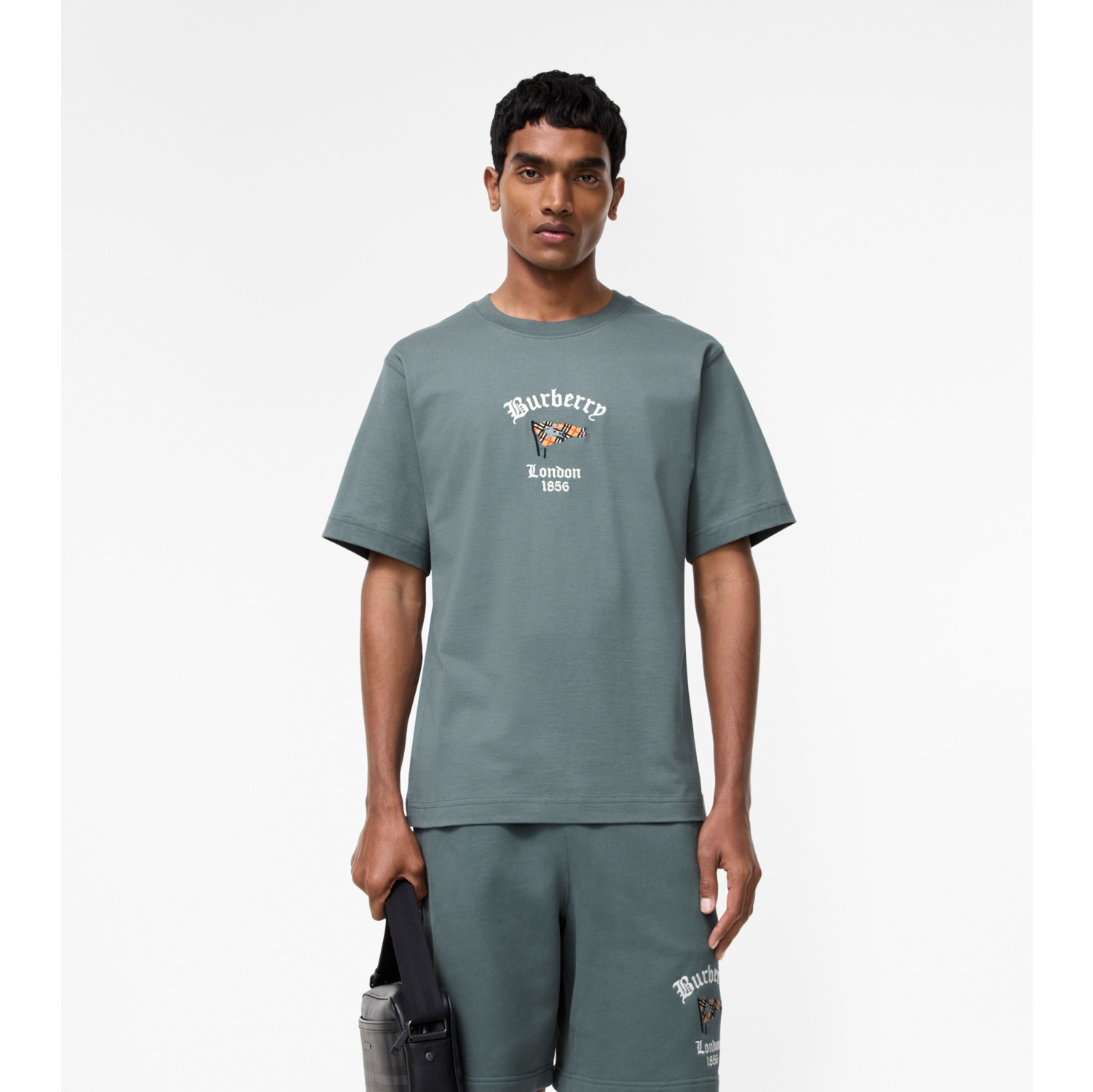Check Flag Cotton T-shirt