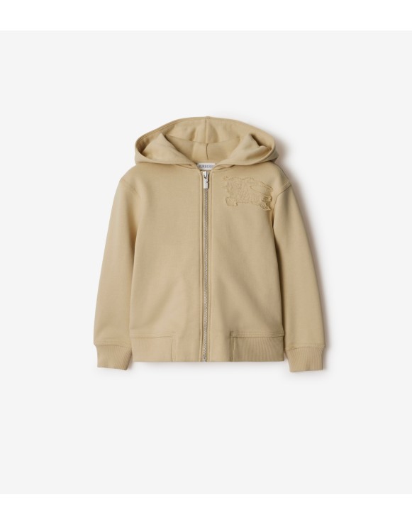 Sudadera en algodón con capucha, cremallera y EKD