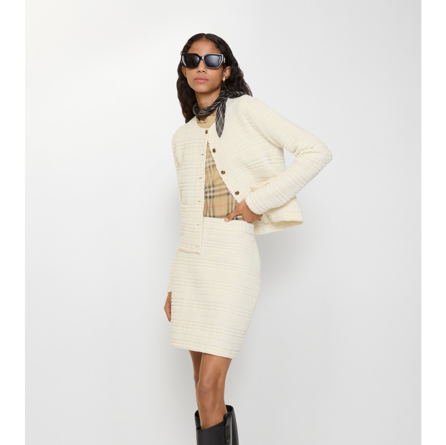 Wool Blend Mini Skirt