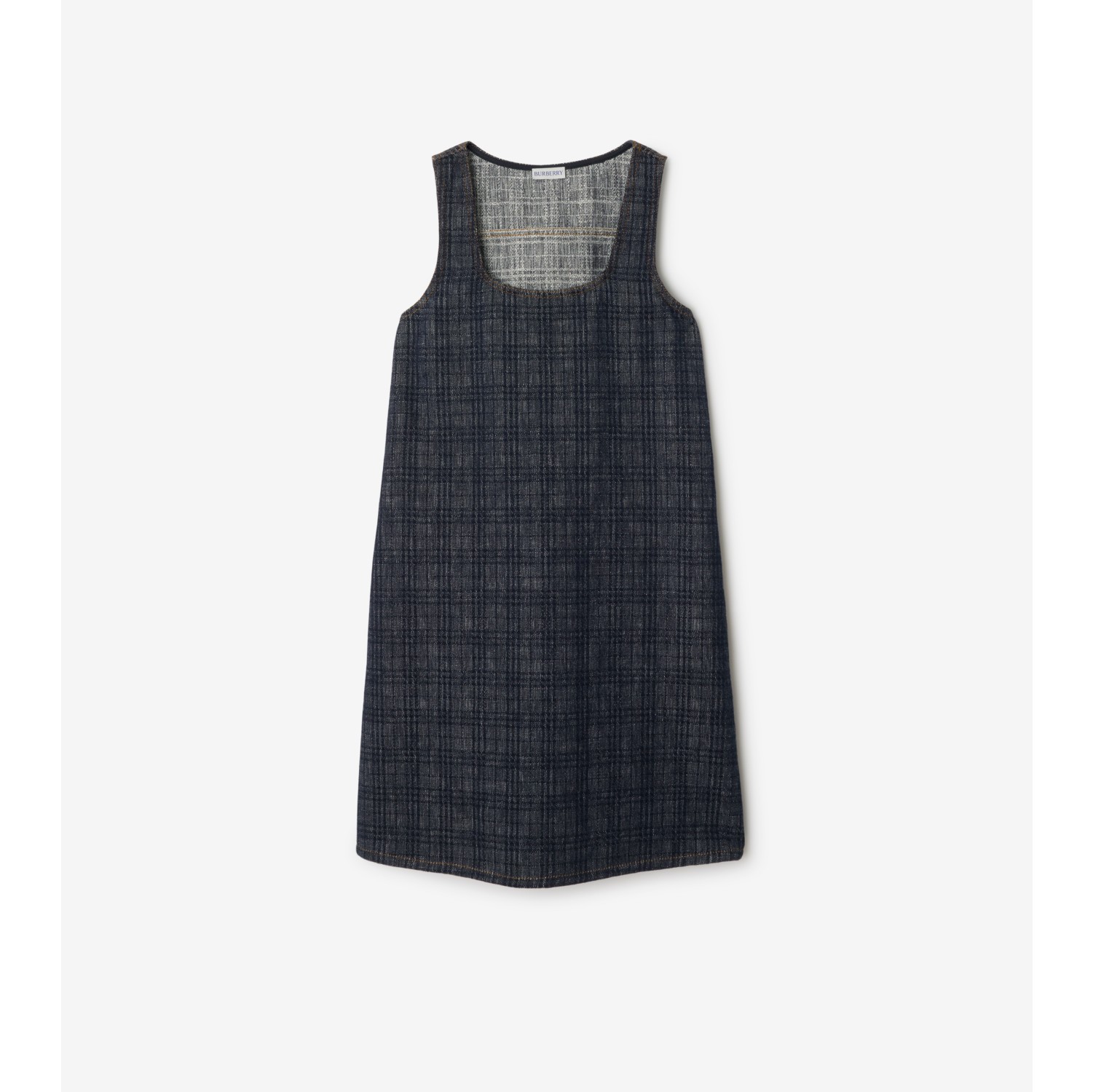 Check Denim Dress