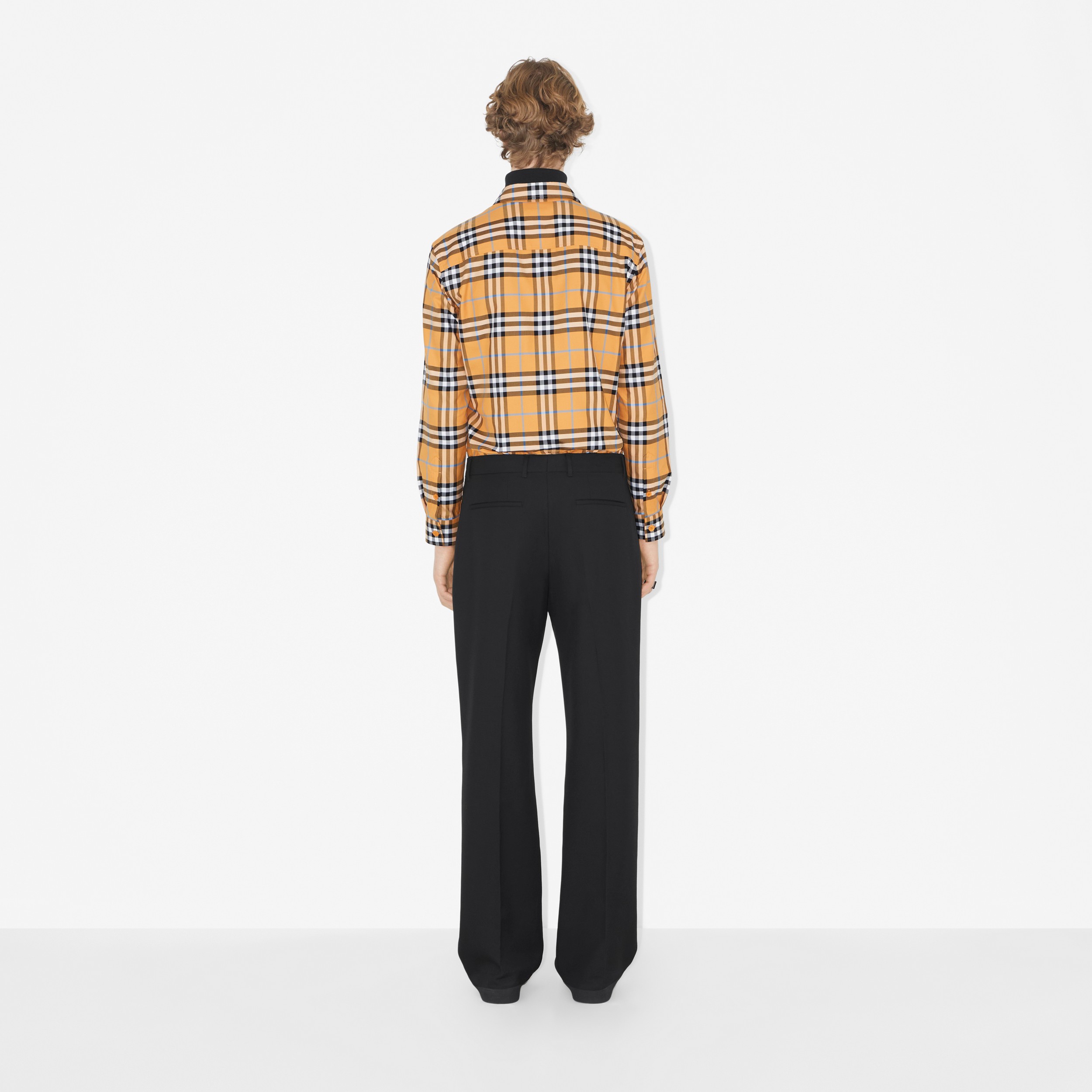 Camicia in cotone Check (Arancione Polvere) - Uomo | Sito ufficiale Burberry® - 4