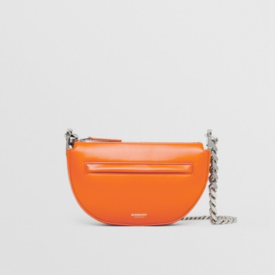 orange burberry purse