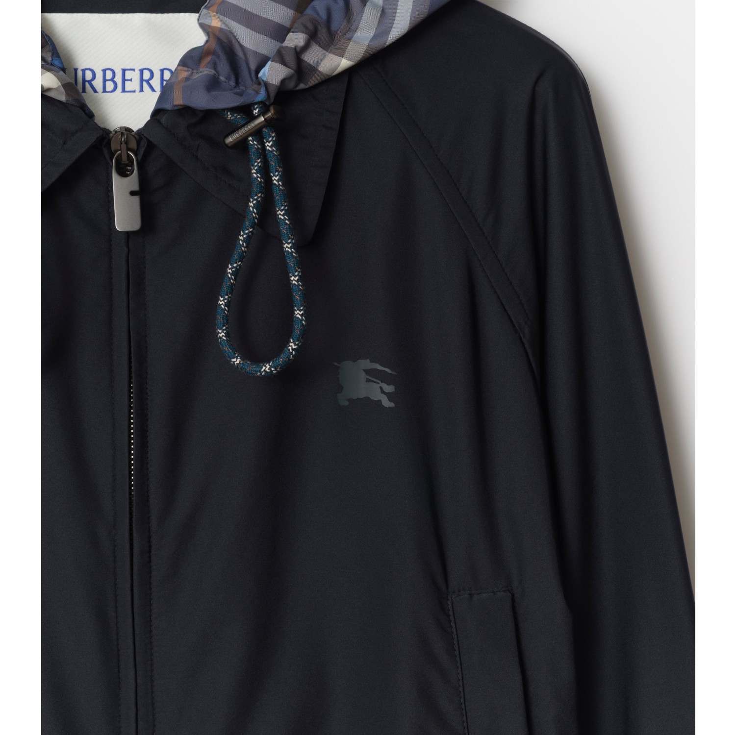 クロップド ニューコット フーデッドジャケット (シルエットブルー