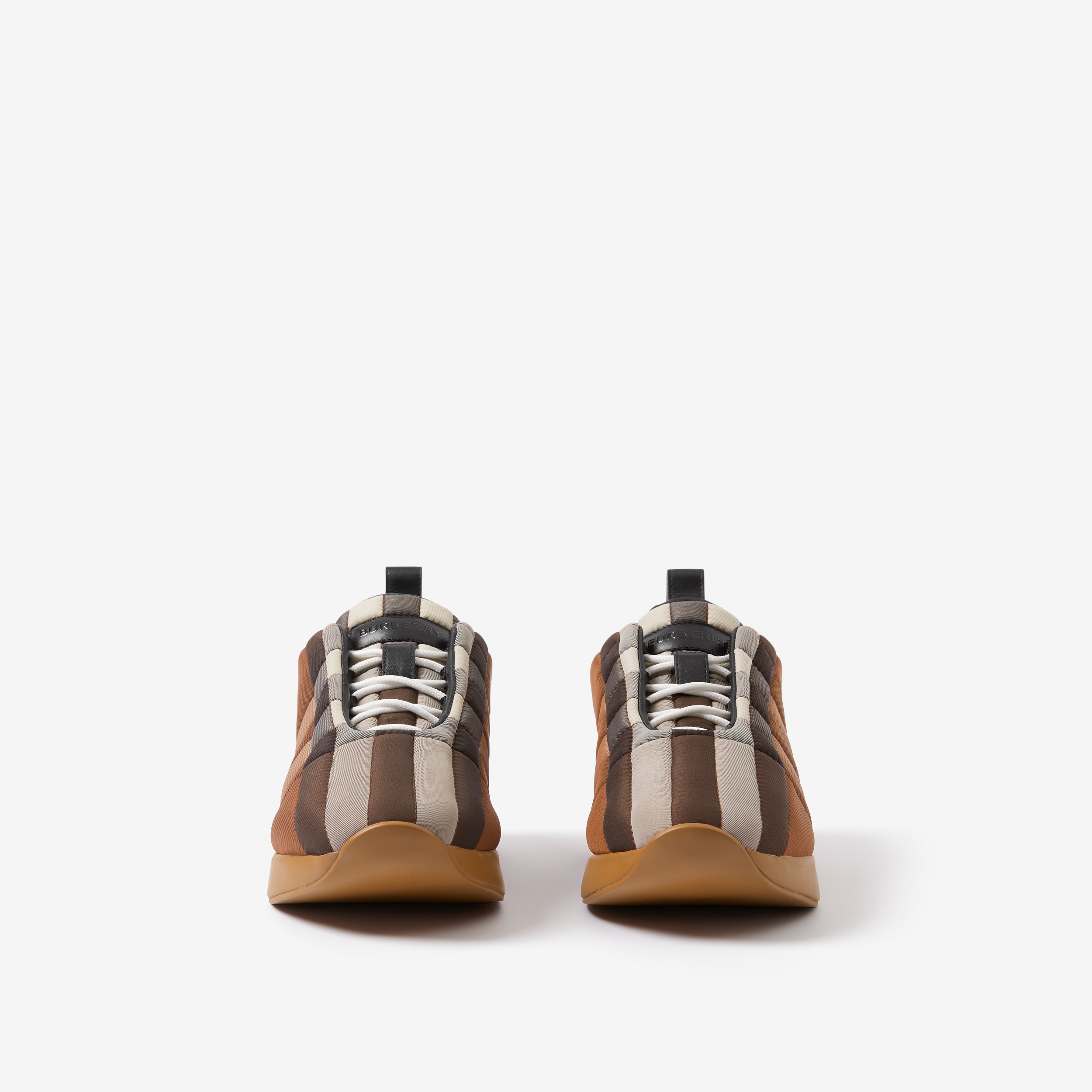 Zapatillas deportivas Classic en nailon acolchado y piel (Marrón Abedul Oscuro) - Mujer | Burberry® oficial - 2