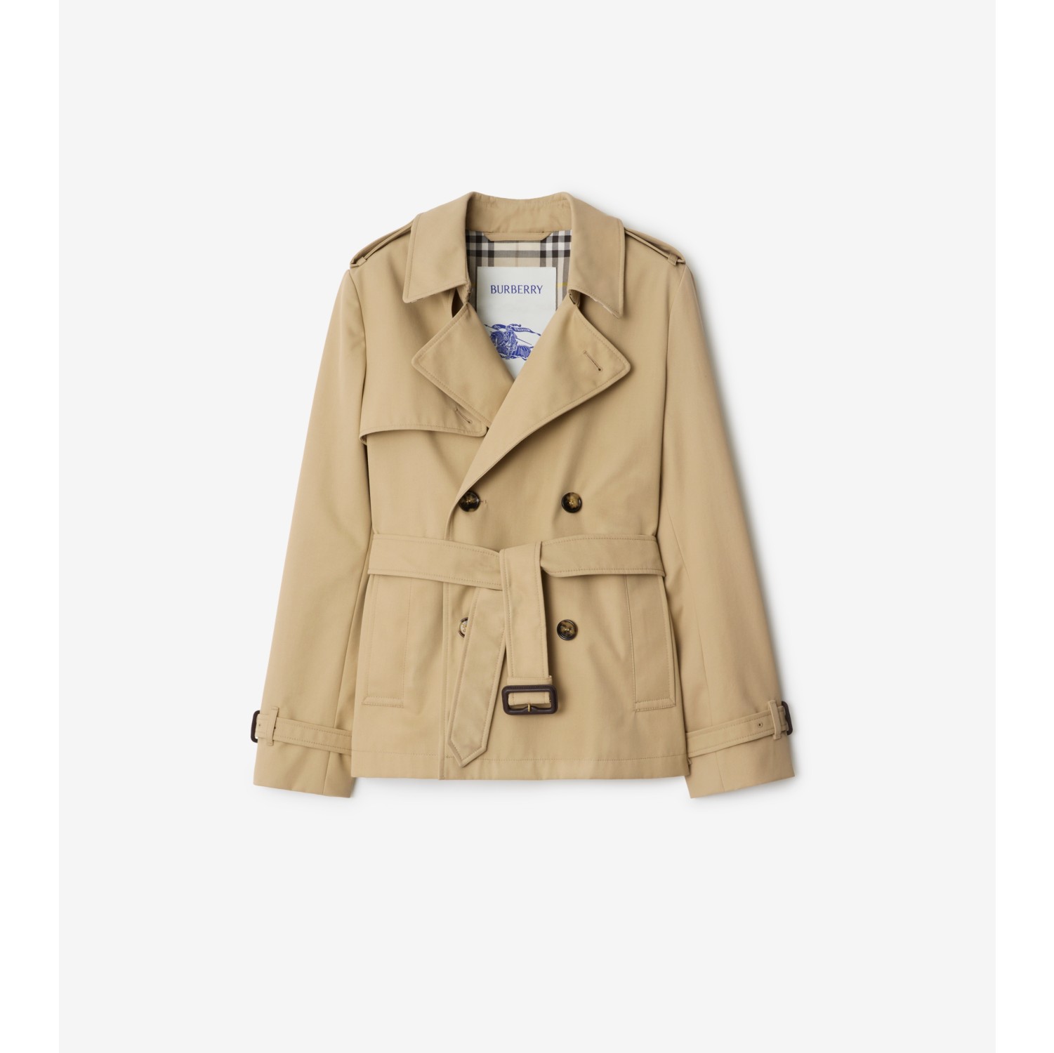 Chaqueta estilo trench coat en mezcla de algodón