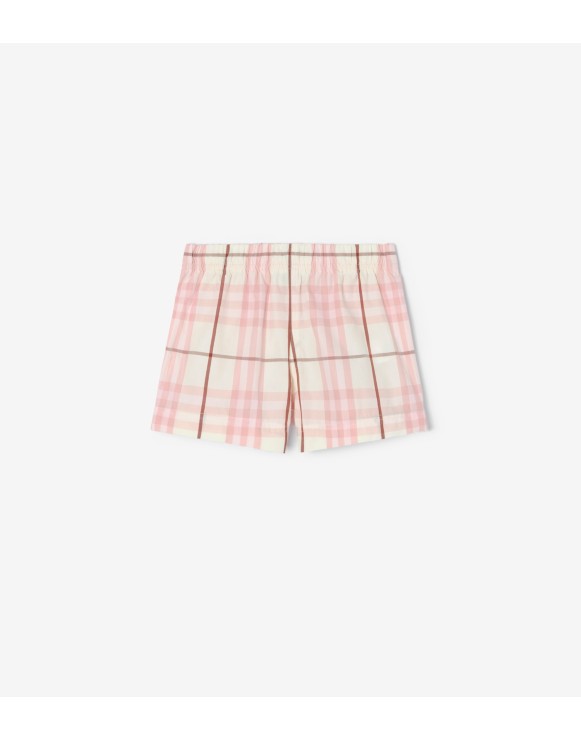 Check Cotton Shorts