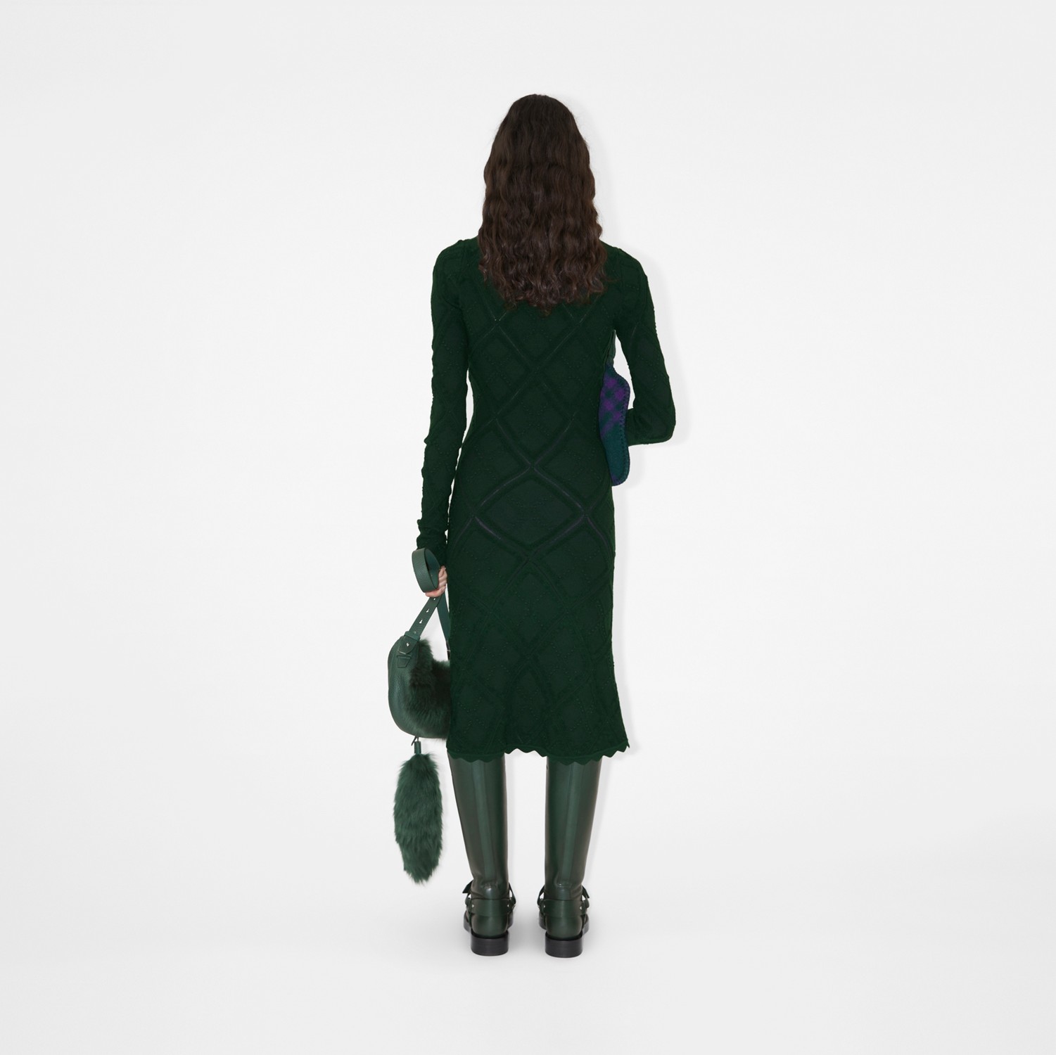 Vestido en punto de arán (Vine) - Mujer | Burberry® oficial