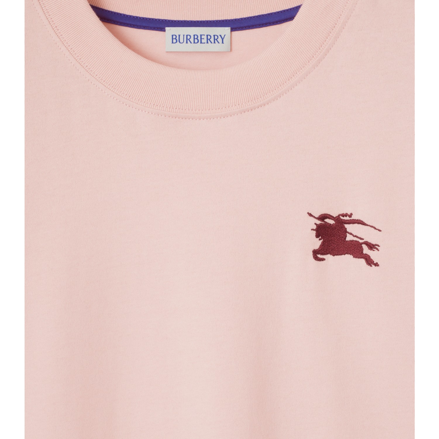 Cotton T-shirt in Bouquet pink - Women | Burberry® Official