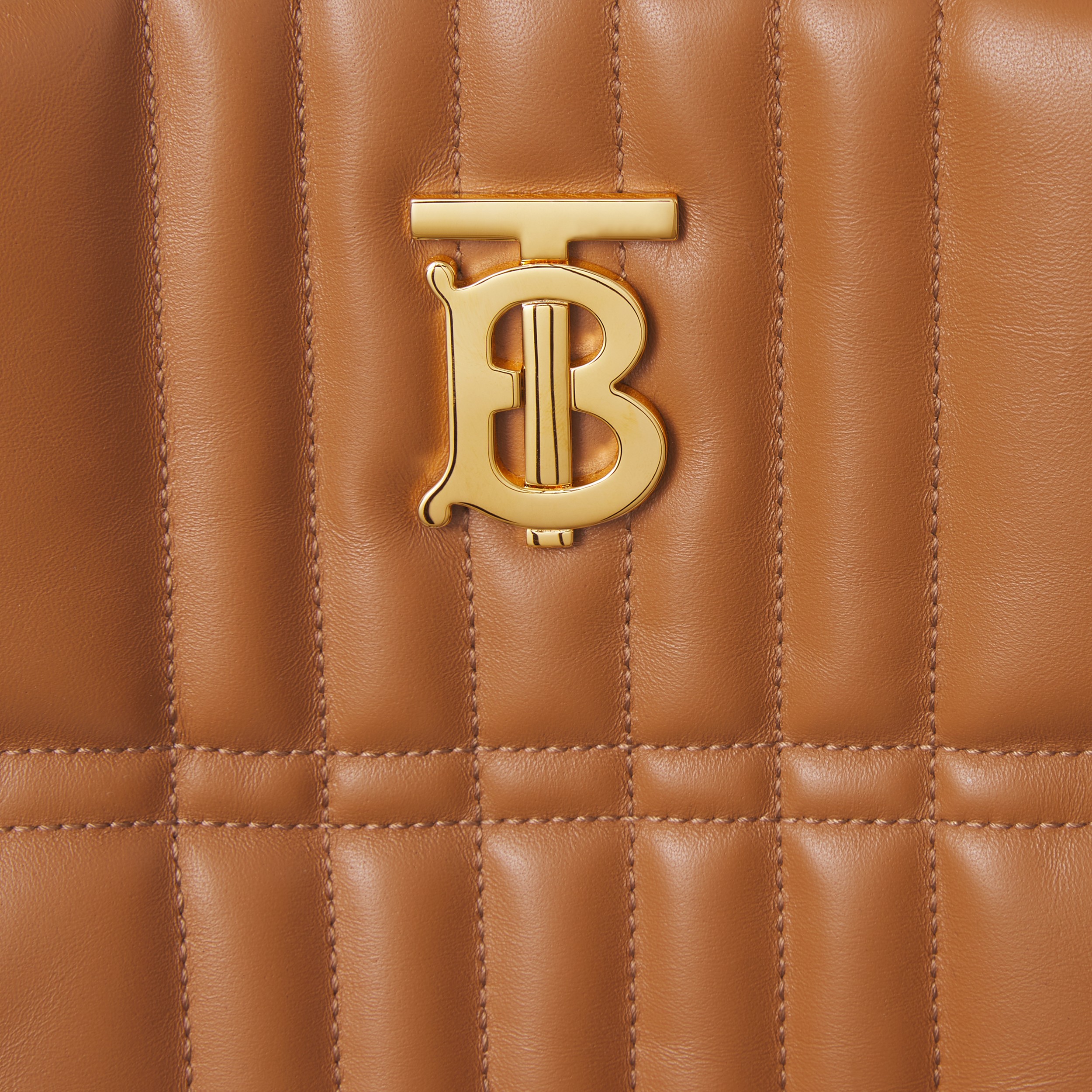 Small Quilted Lambskin Lola Bucket Bag in Maple Brown - Women | Burberry® Official - 4