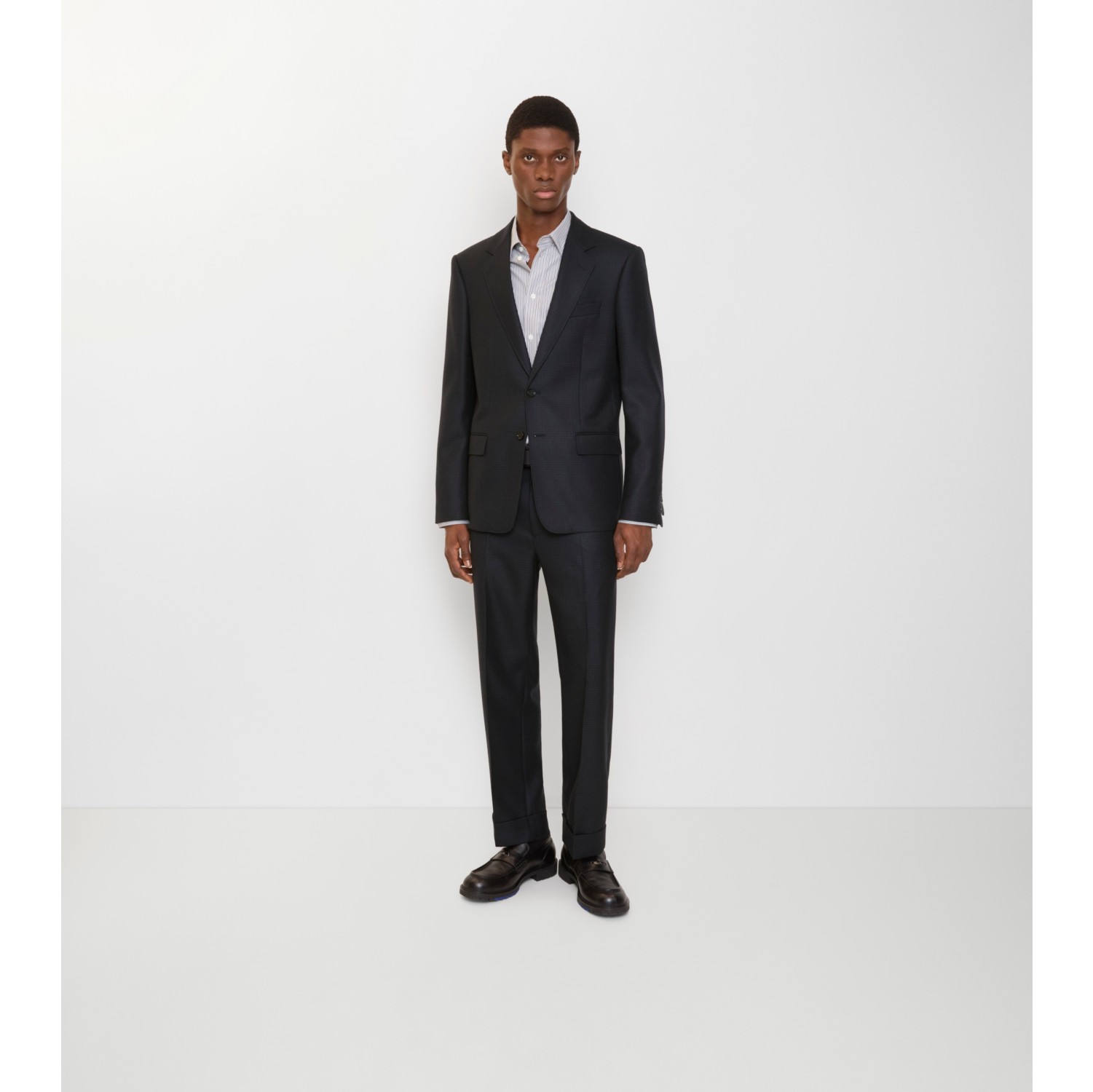 Check Wool Tailored Trousers