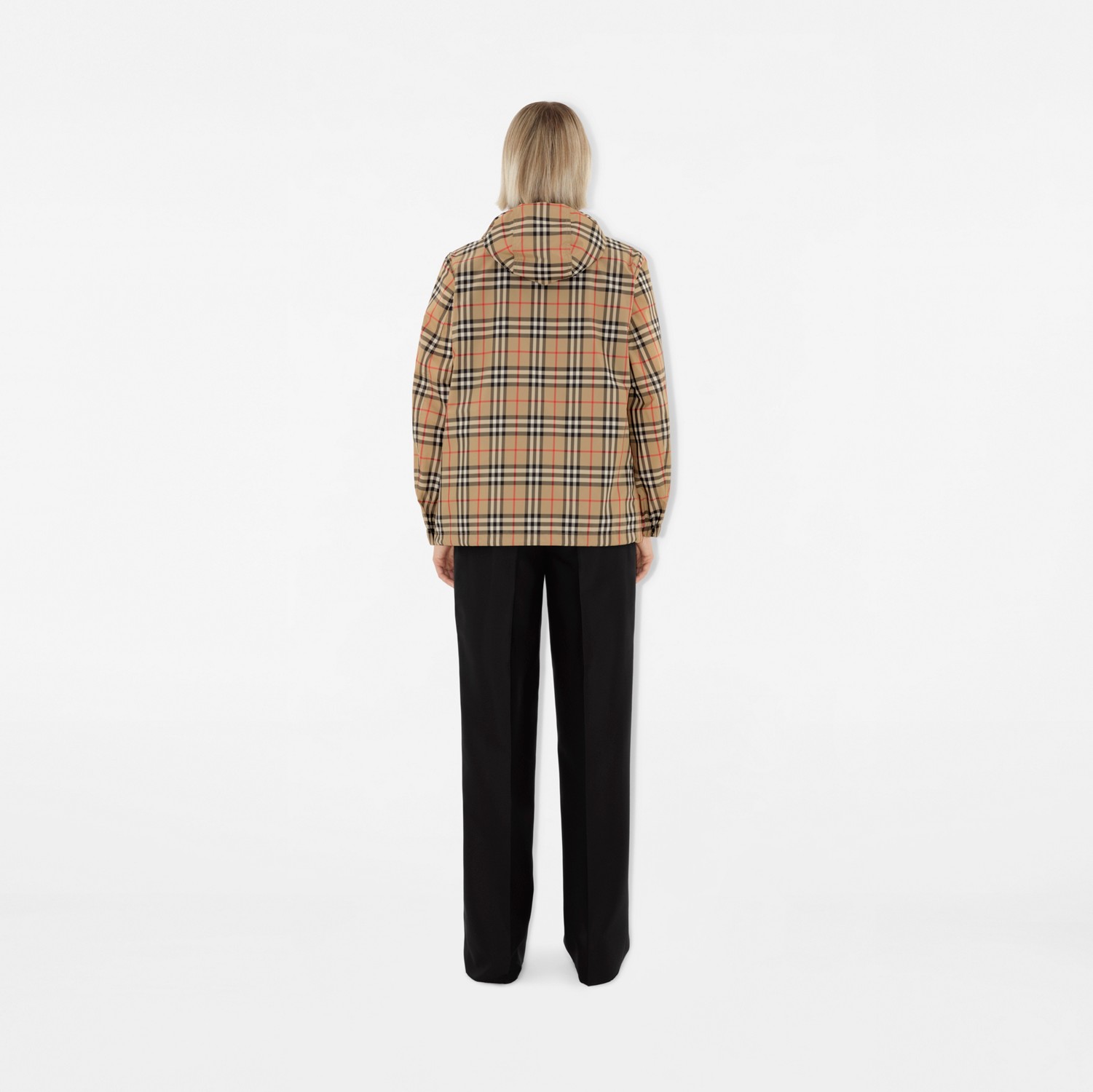 Check Jacket in Archive beige - Women, Nylon | Burberry Check Jacket in Archive beige - Women, Nylon | Burberry