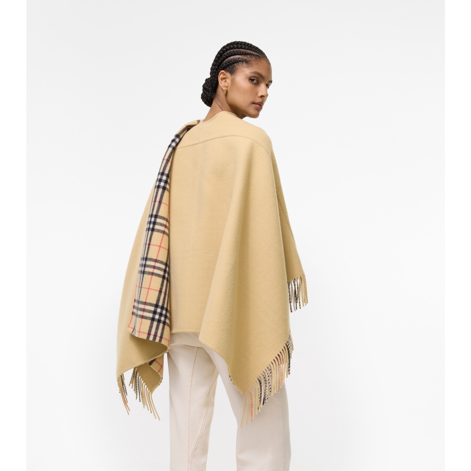 Wool Cape in Sand beige | Burberry® Official