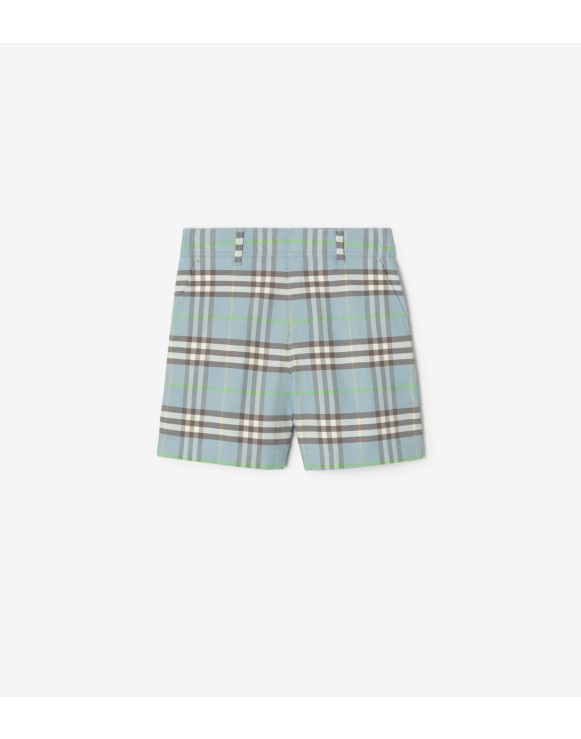 Check Cotton Shorts
