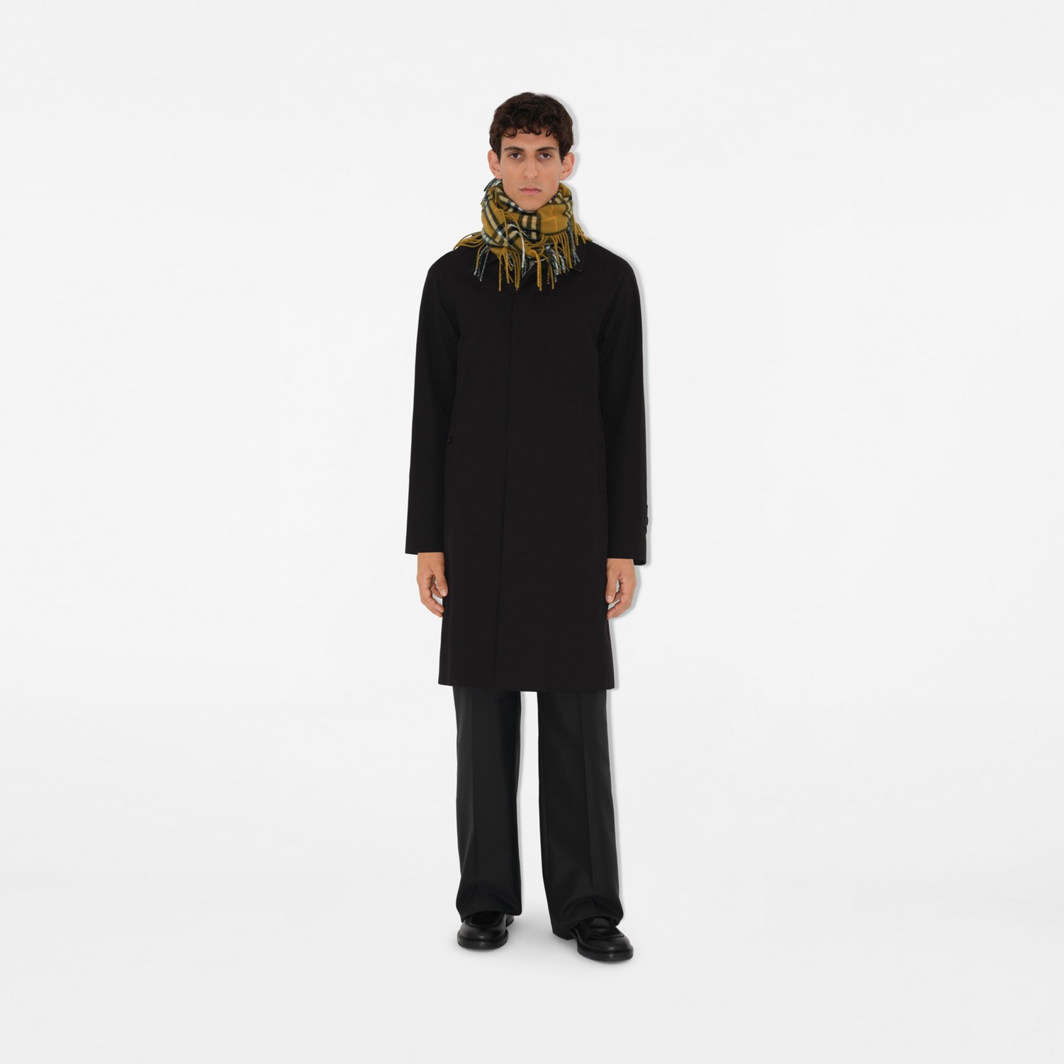 チェック カシミア ハッピースカーフ (オキサイド) | Burberry チェック カシミア ハッピースカーフ (オキサイド) | Burberry