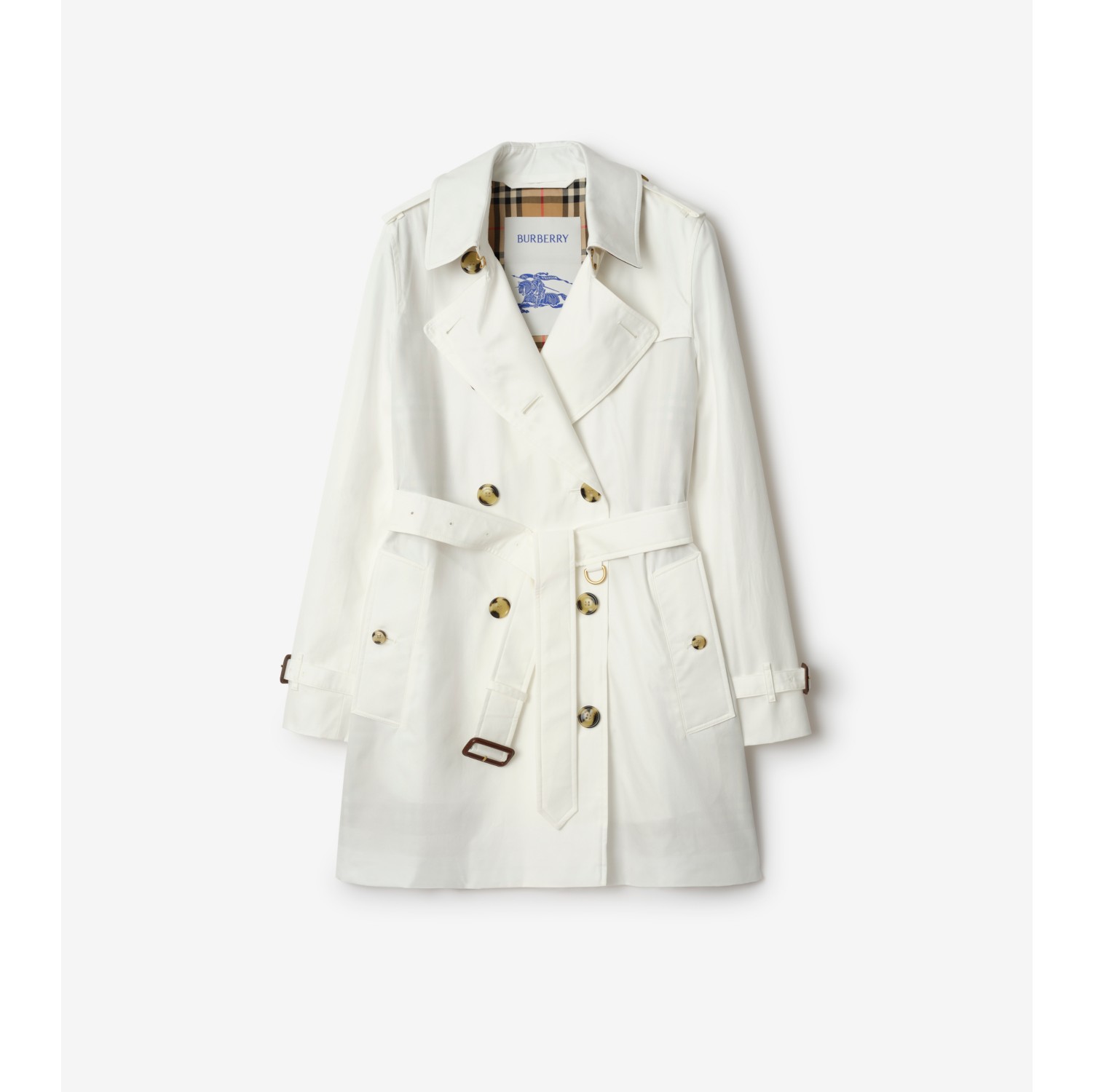 Short Tropical Gabardine Kensington Trench Coat