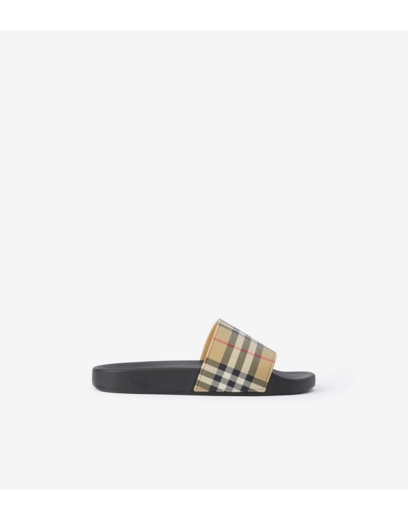 Burberry sandals womens black on sale