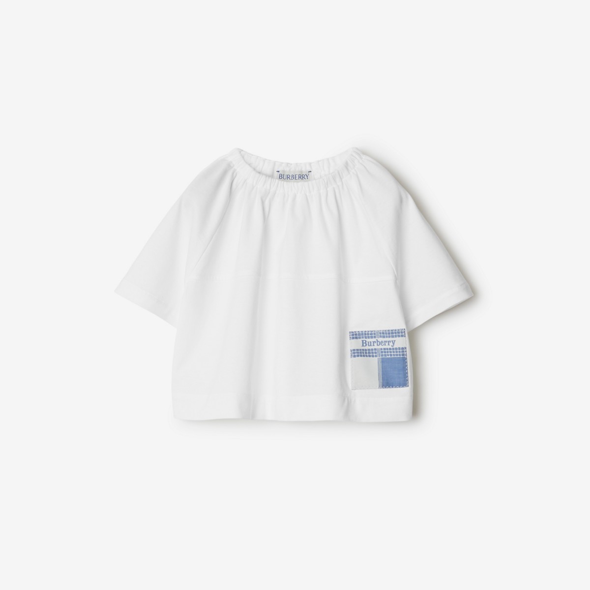 Shop Burberry Childrens Cotton T-shirt In White