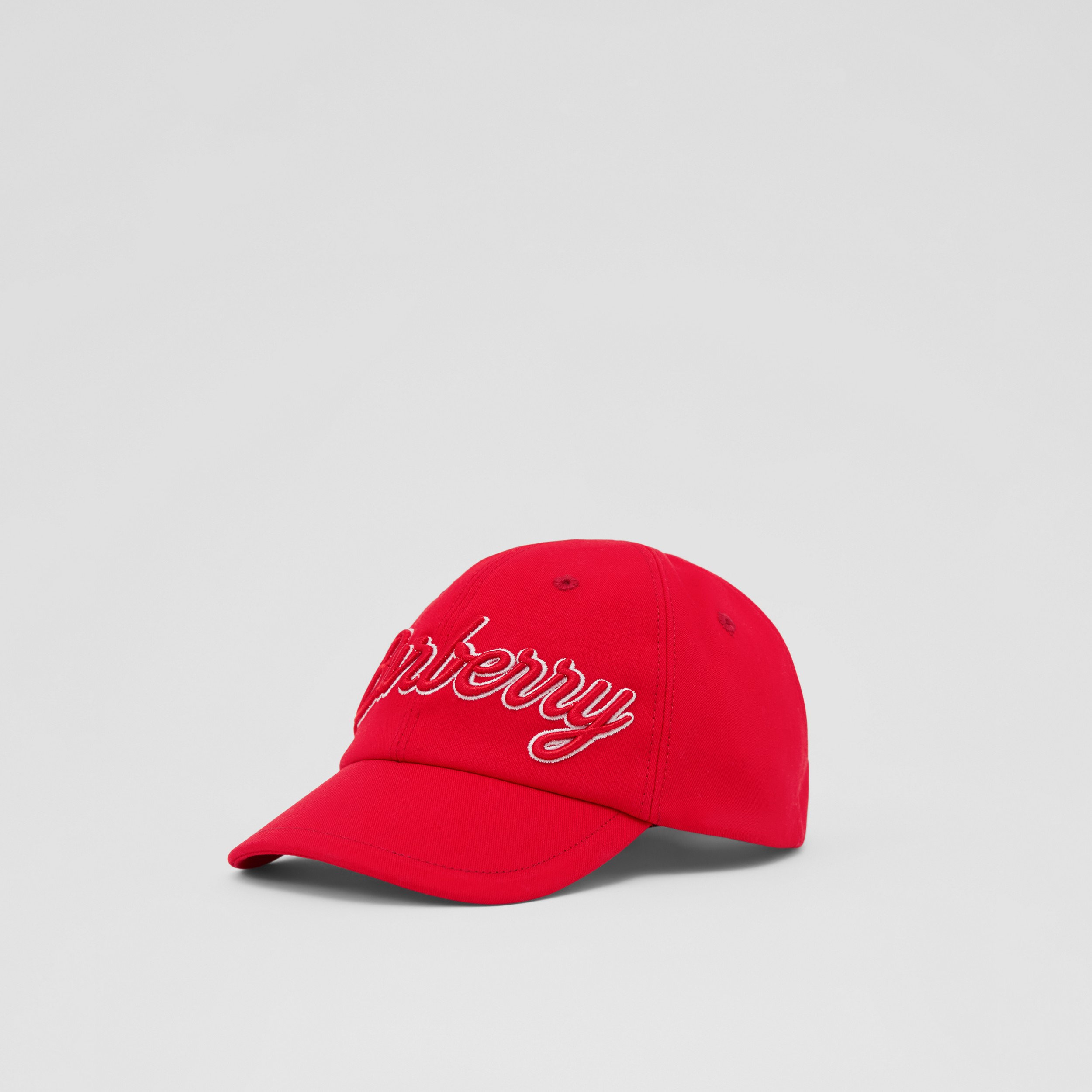 Gorra en algodón de gabardina con logotipo caligrafiado (Rojo Intenso) - Niños | Burberry® oficial - 4