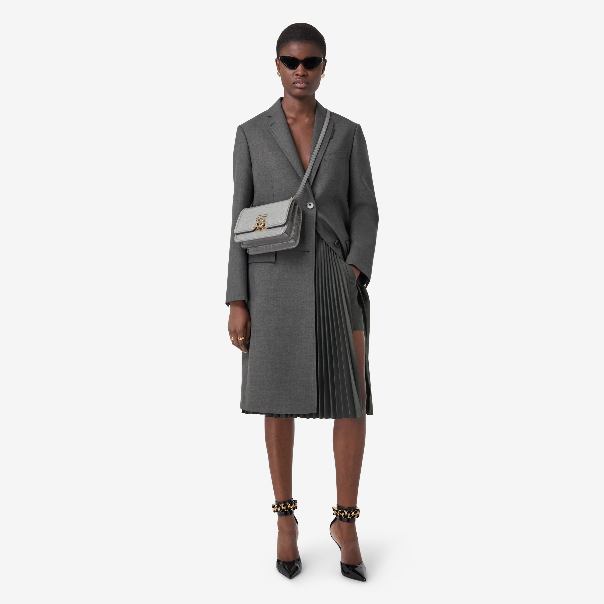 Small TB Bag in Cloud Grey - Women | Burberry® Official - 4