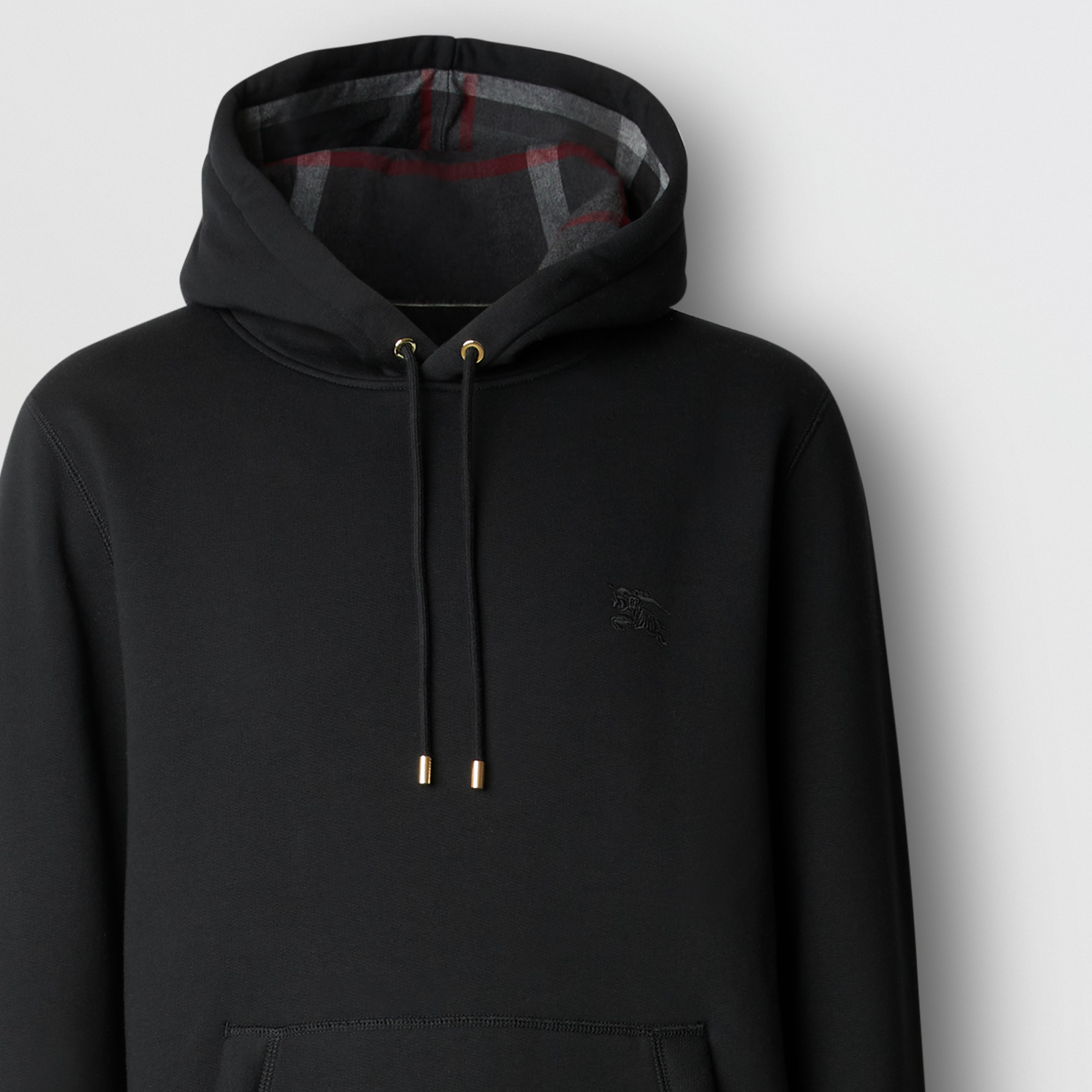 Embroidered EKD Cotton Blend Hoodie in Black - Men | Burberry® Official