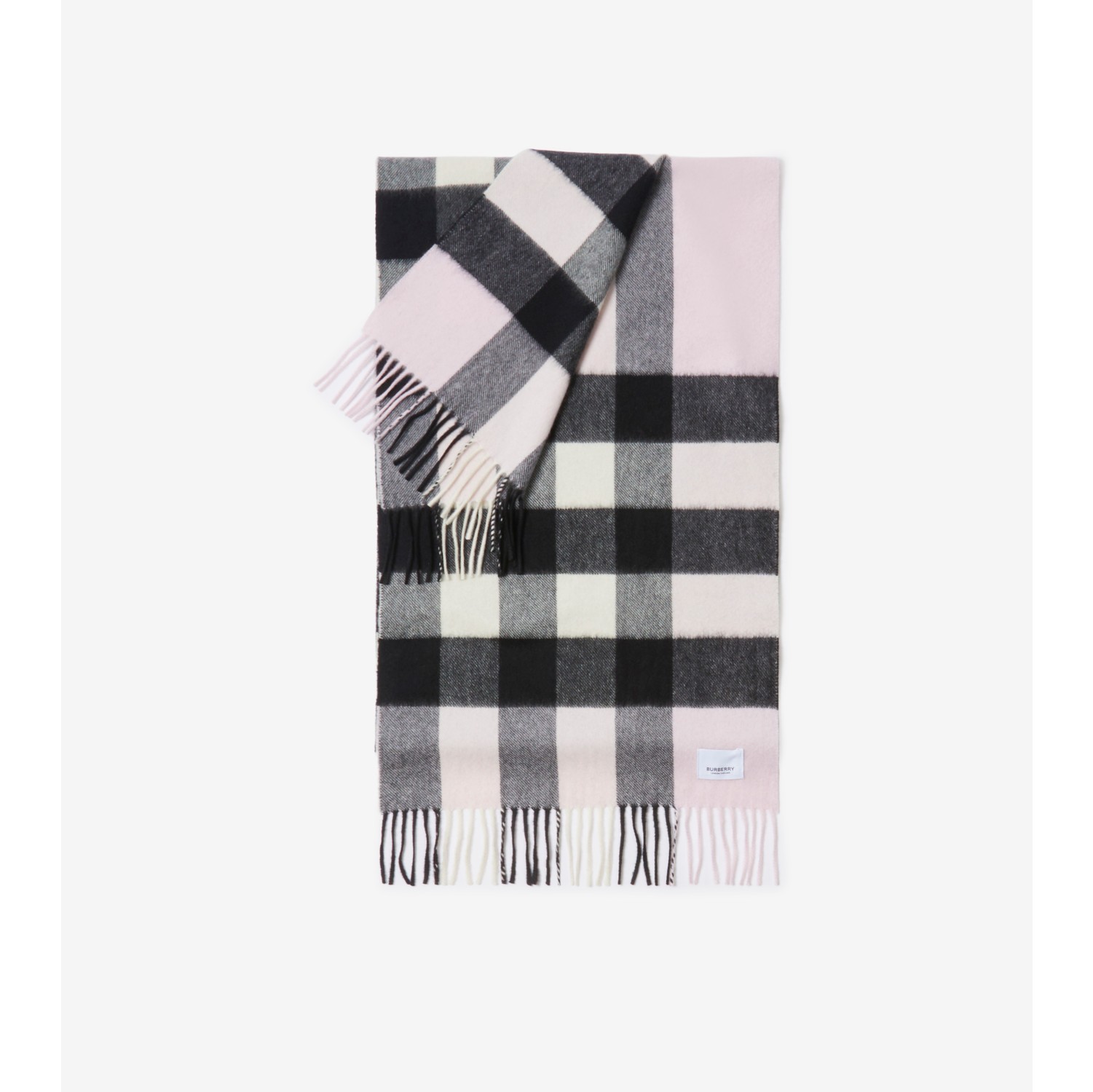 Burberry pink cheap check scarf